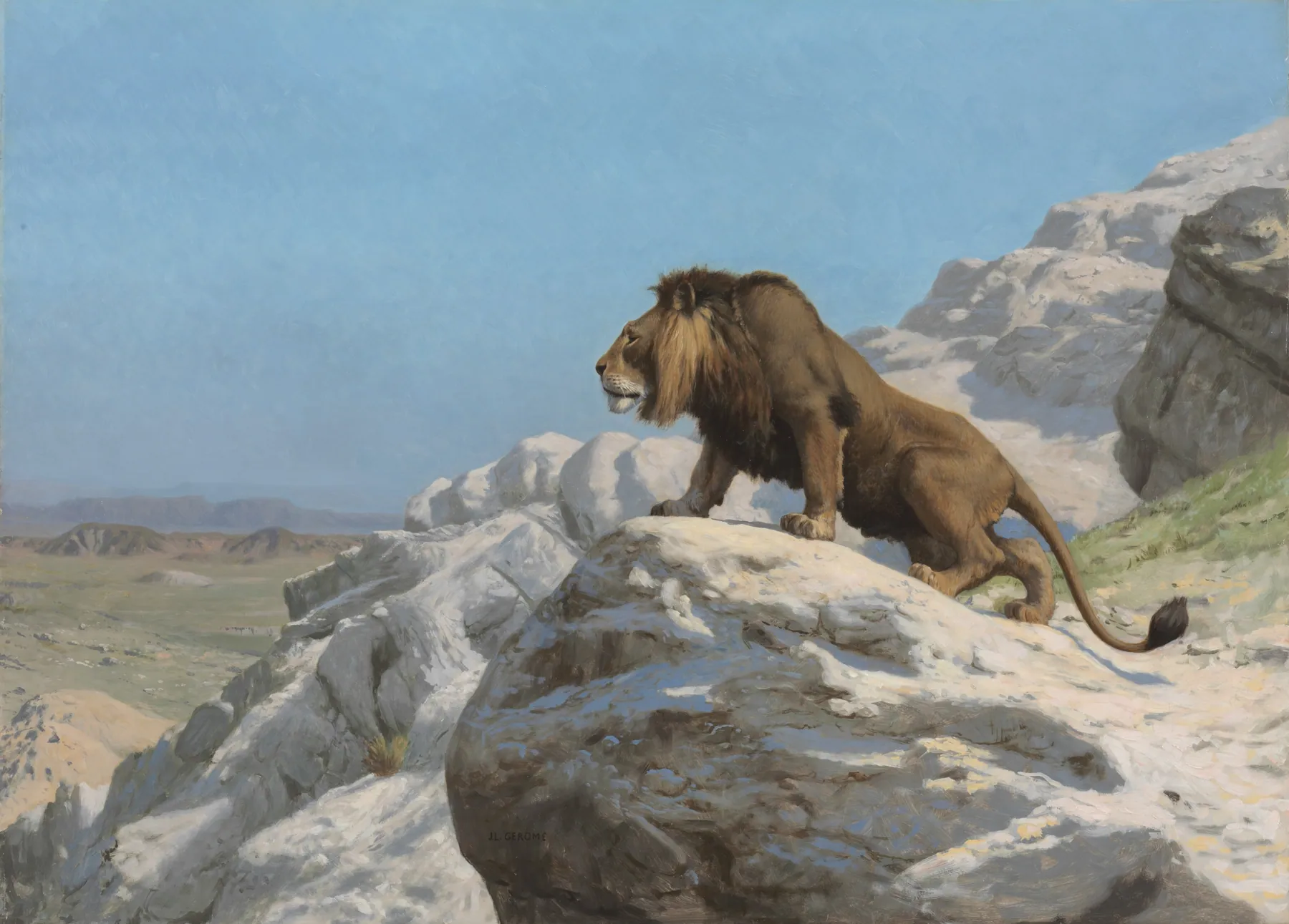 León al acecho, de Jean-Léon Gérôme