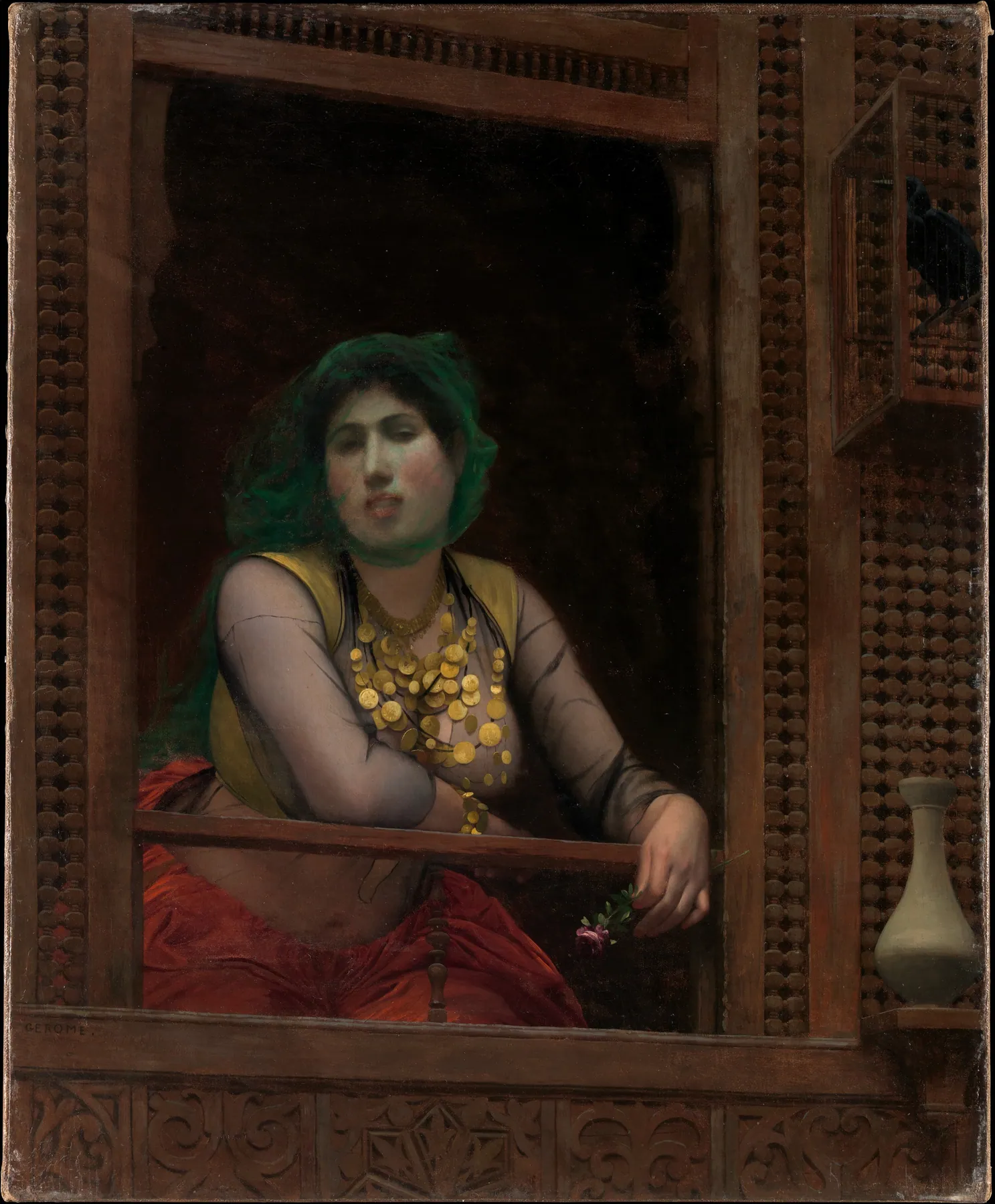 Mujer en un balcón, de Jean-Léon Gérôme