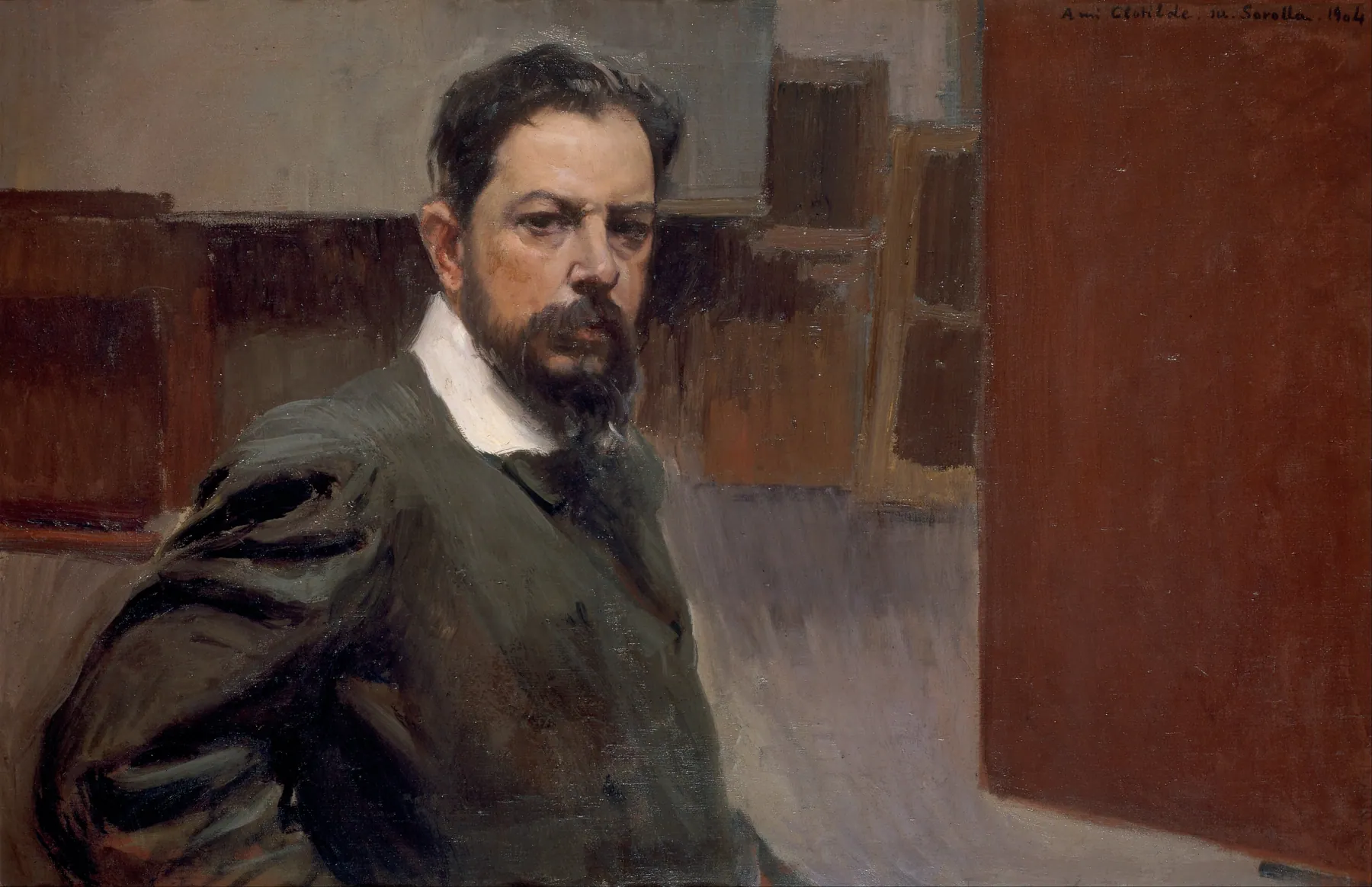 Autorretrato en el estudio, de Joaquín Sorolla