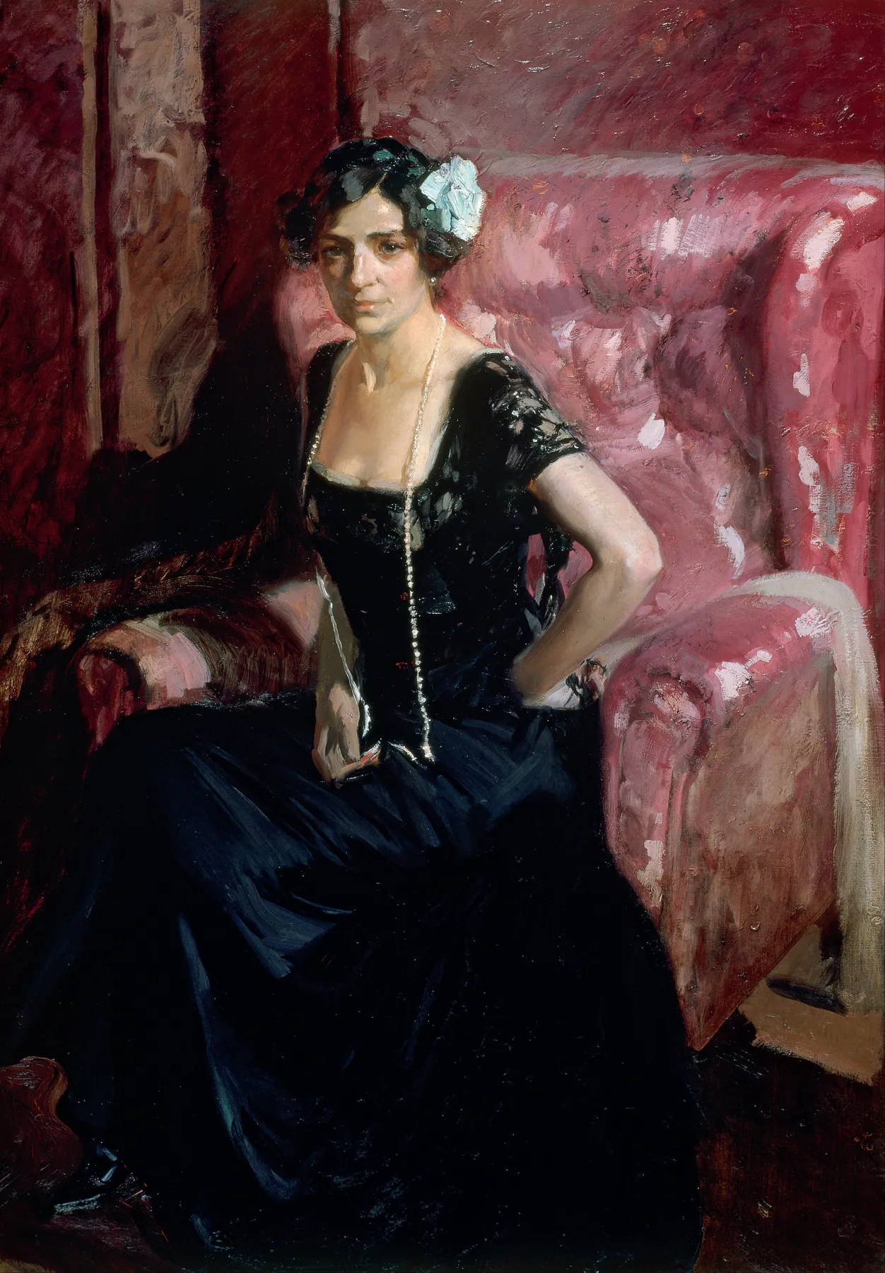 Clotilde con traje de noche, de Joaquín Sorolla