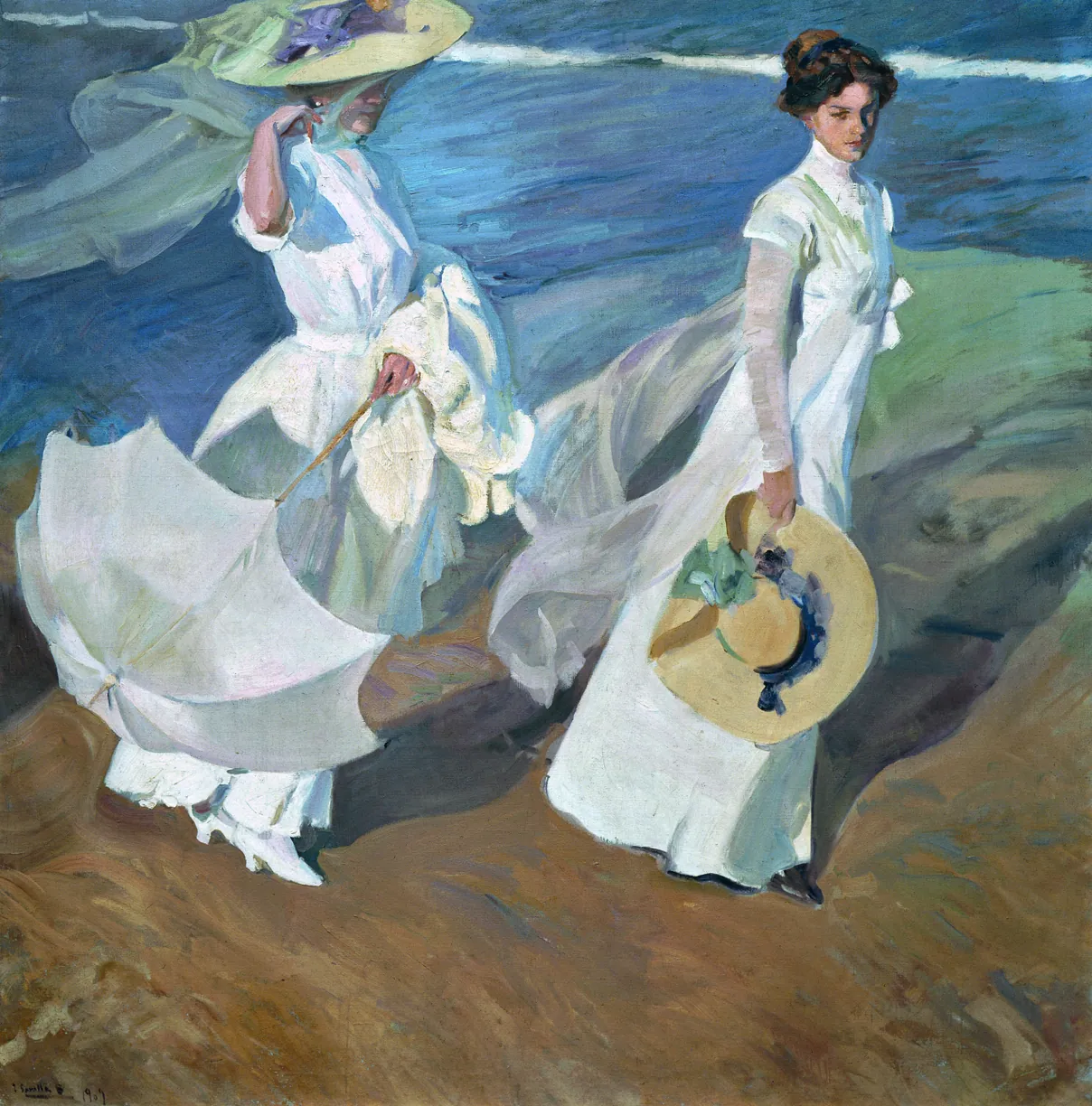 Paseo a orillas del mar, de Joaquín Sorolla