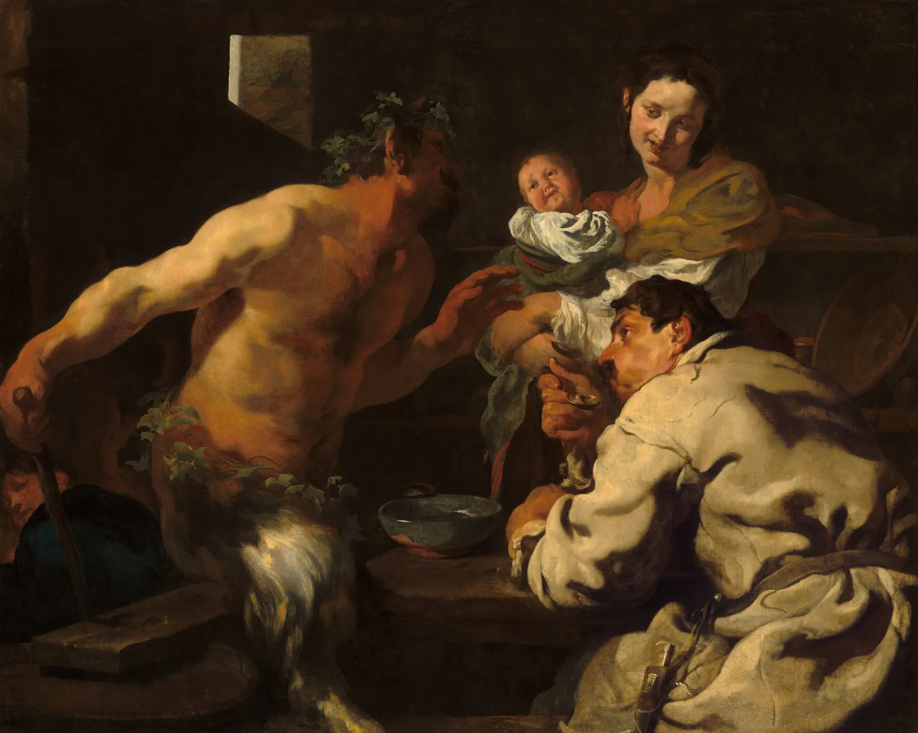 El sátiro y el campesino, de Johann Liss