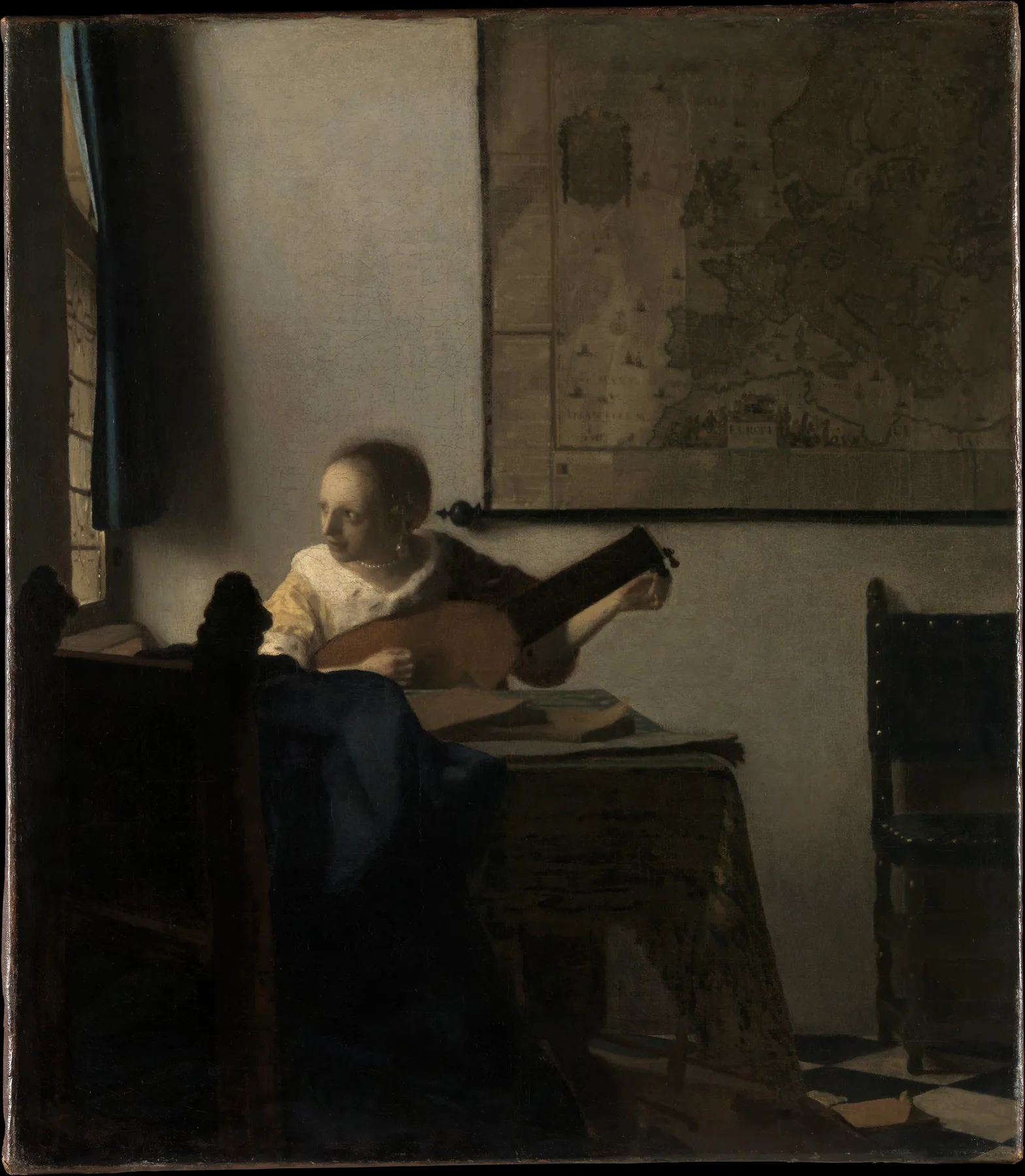 Joven con un laúd, de Johannes Vermeer