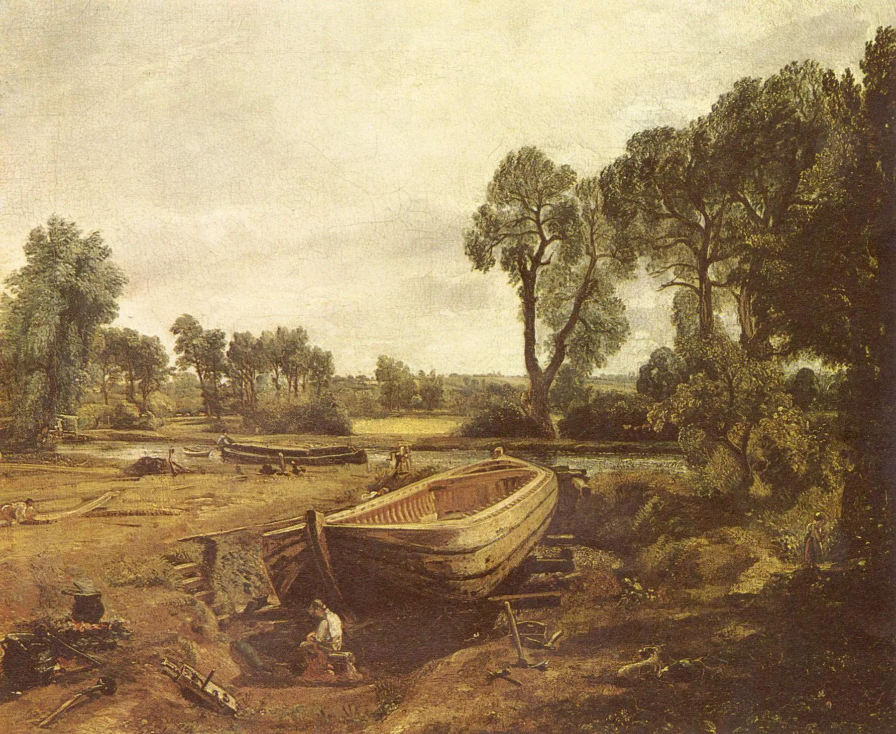 Barco en construcción, de John Constable
