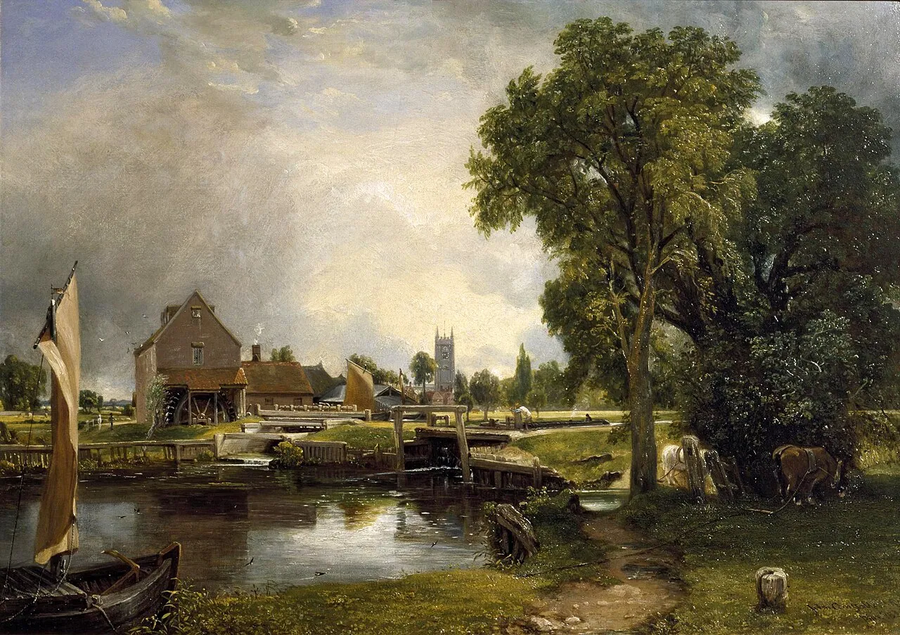 Paisaje con molino, de John Constable