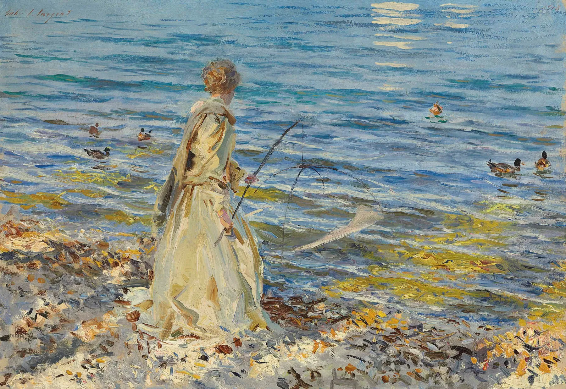 Chica pescando, de John Singer Sargent