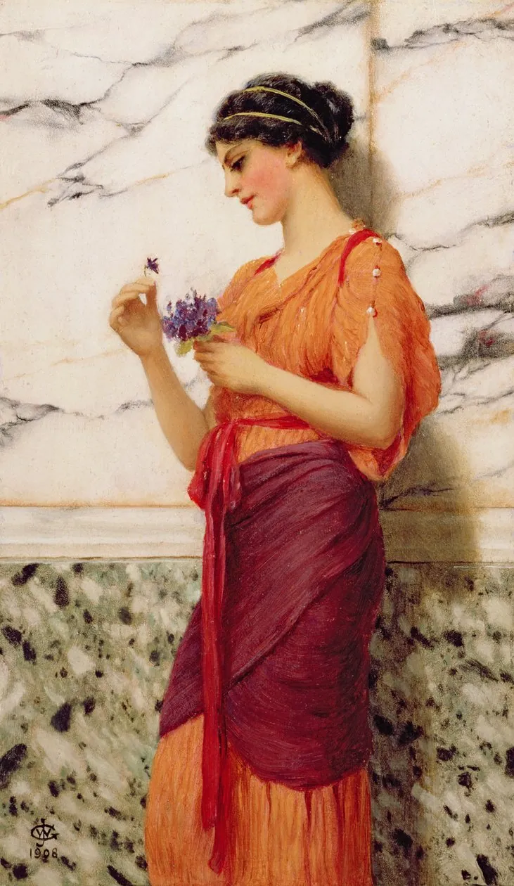 Joven romana, de John William Godward