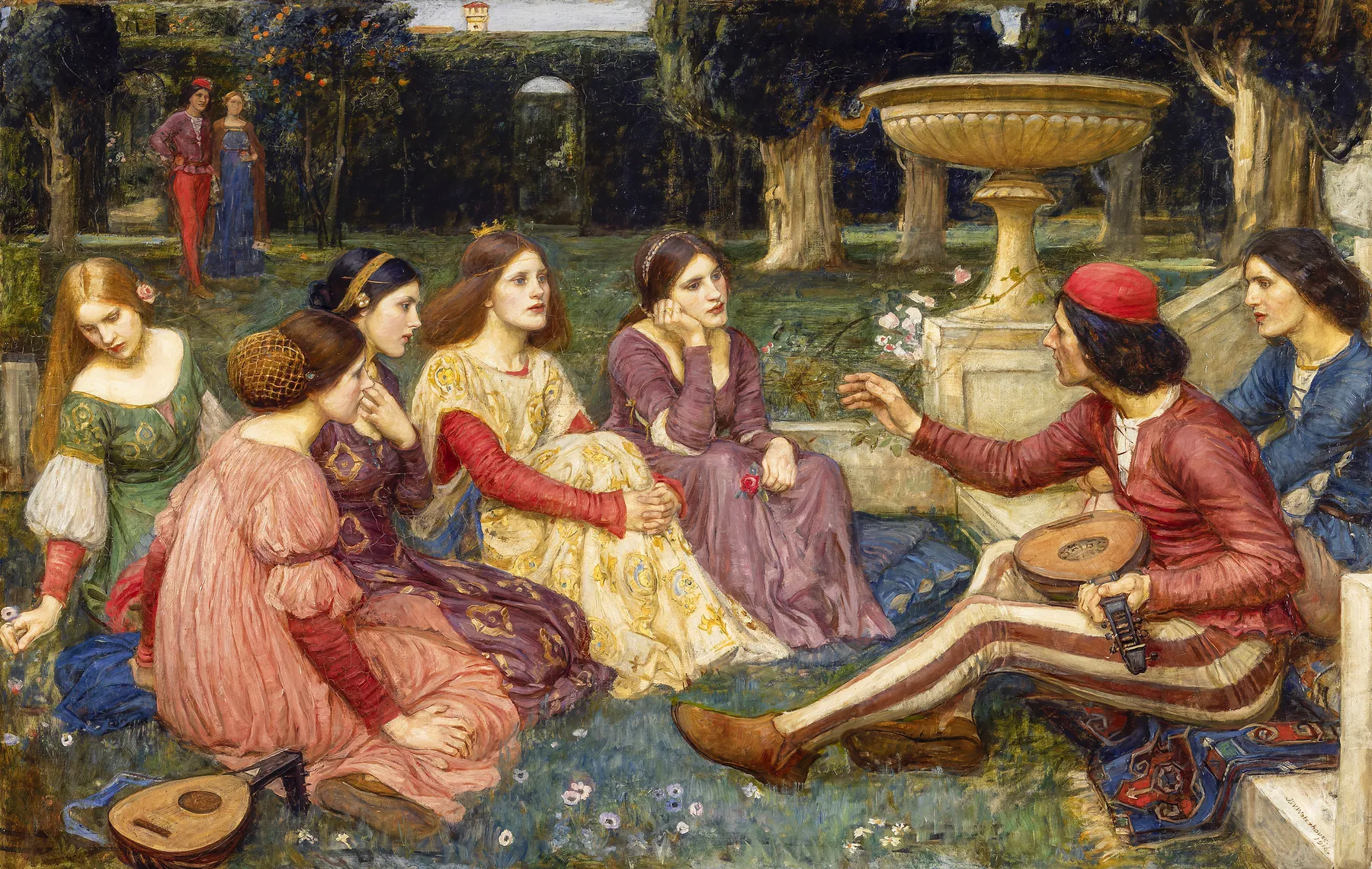 El decamerón, de John William Waterhouse