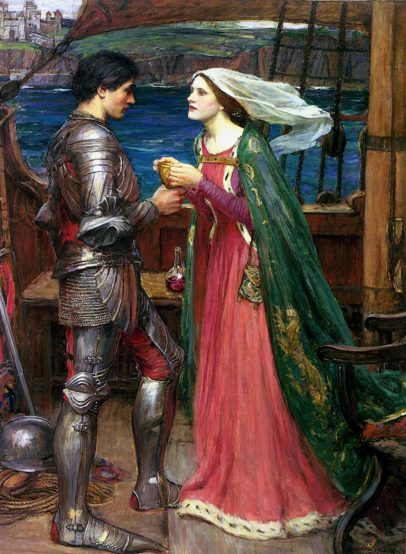 Tristán e Isolda con la poción, de John William Waterhouse