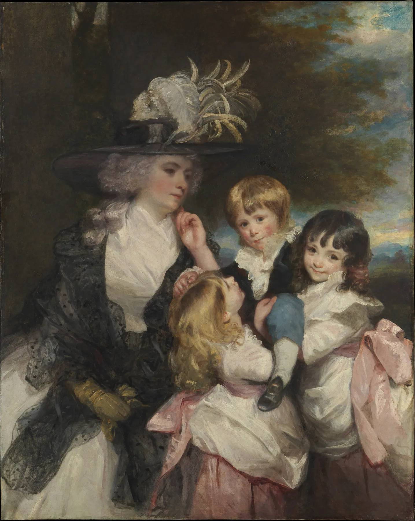 Lady Smith (Charlotte Delaval) y sus hijos (George Henry, Louisa y Charlotte), de Joshua Reynolds