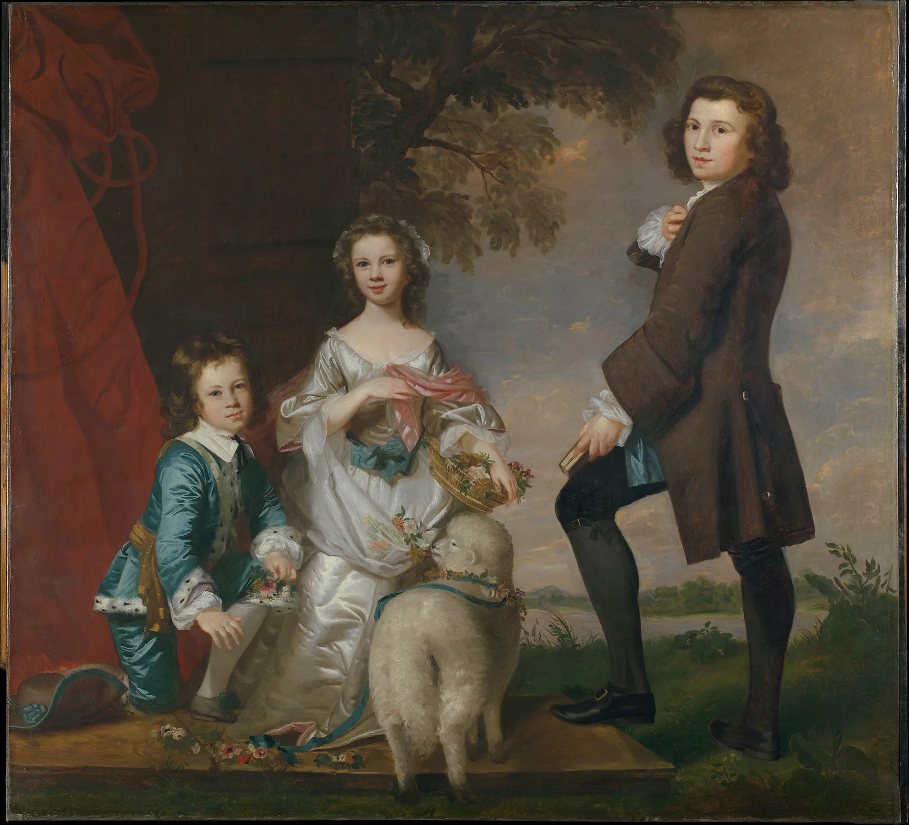 Thomas (1740–1825) y Martha Neate (1741–después de 1795) con su tutor Thomas Needham, de Joshua Reynolds