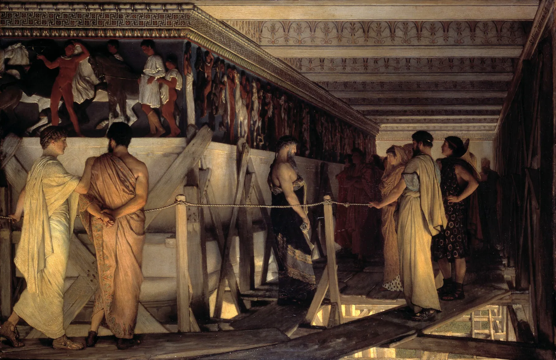 Fidias mostrando el friso del Partenón, de Lawrence Alma-Tadema
