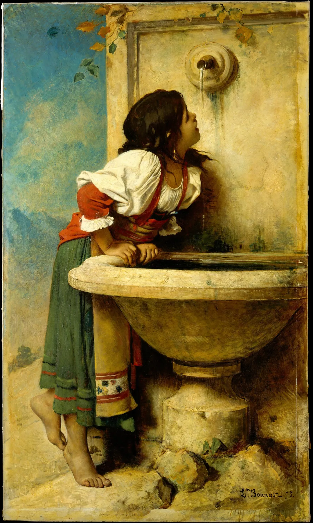 Muchacha romana en una fuente, de Léon Bonnat