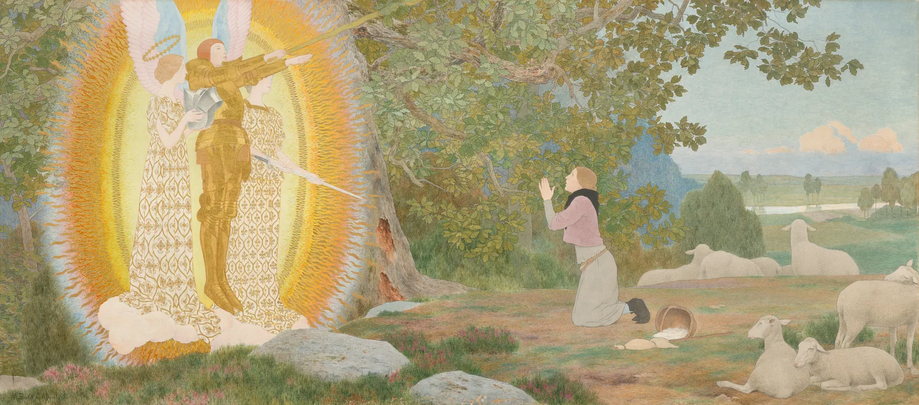 La visión y la inspiración (serie de Juana de Arco, I), de Louis Maurice Boutet de Monvel