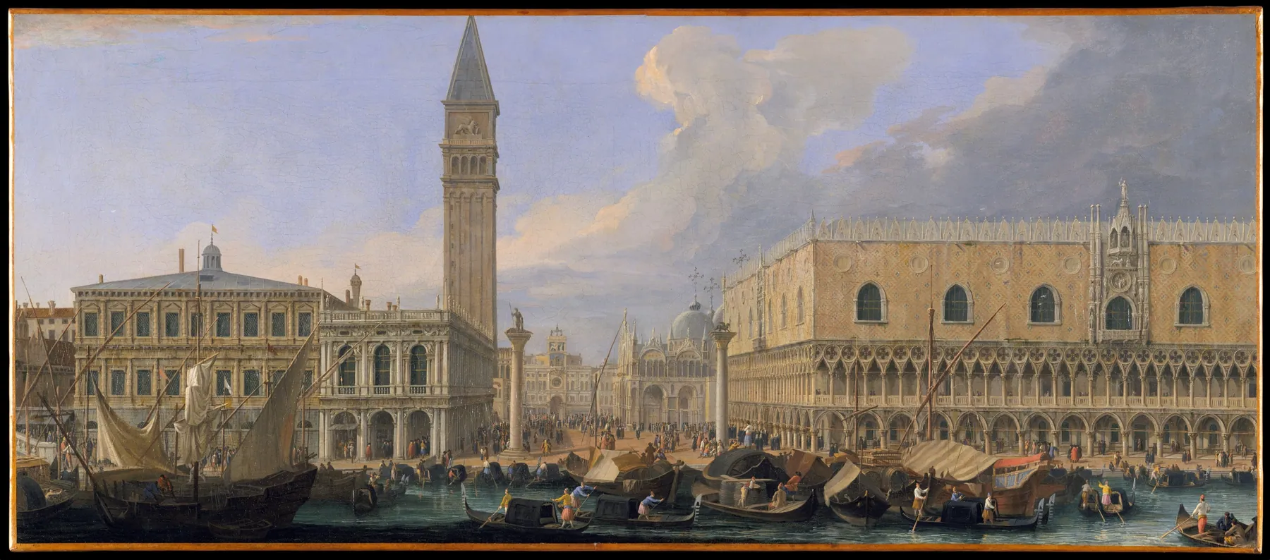 El Molo de Venecia, desde la Cuenca de San Marcos, de Luca Carlevaris