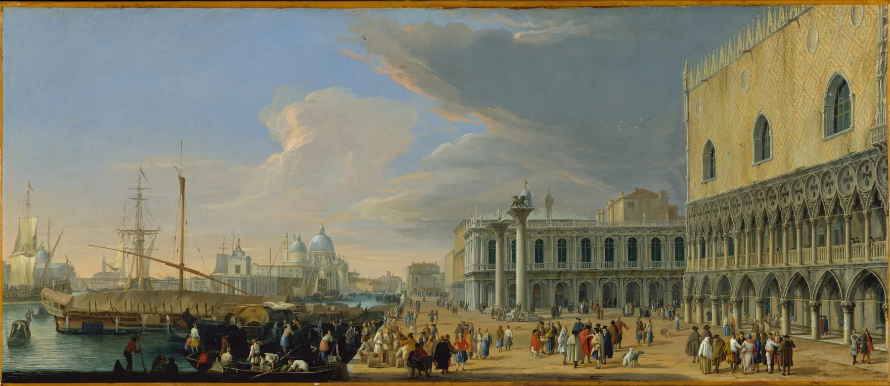 El Molo de Venecia, mirando hacia el oeste, de Luca Carlevaris