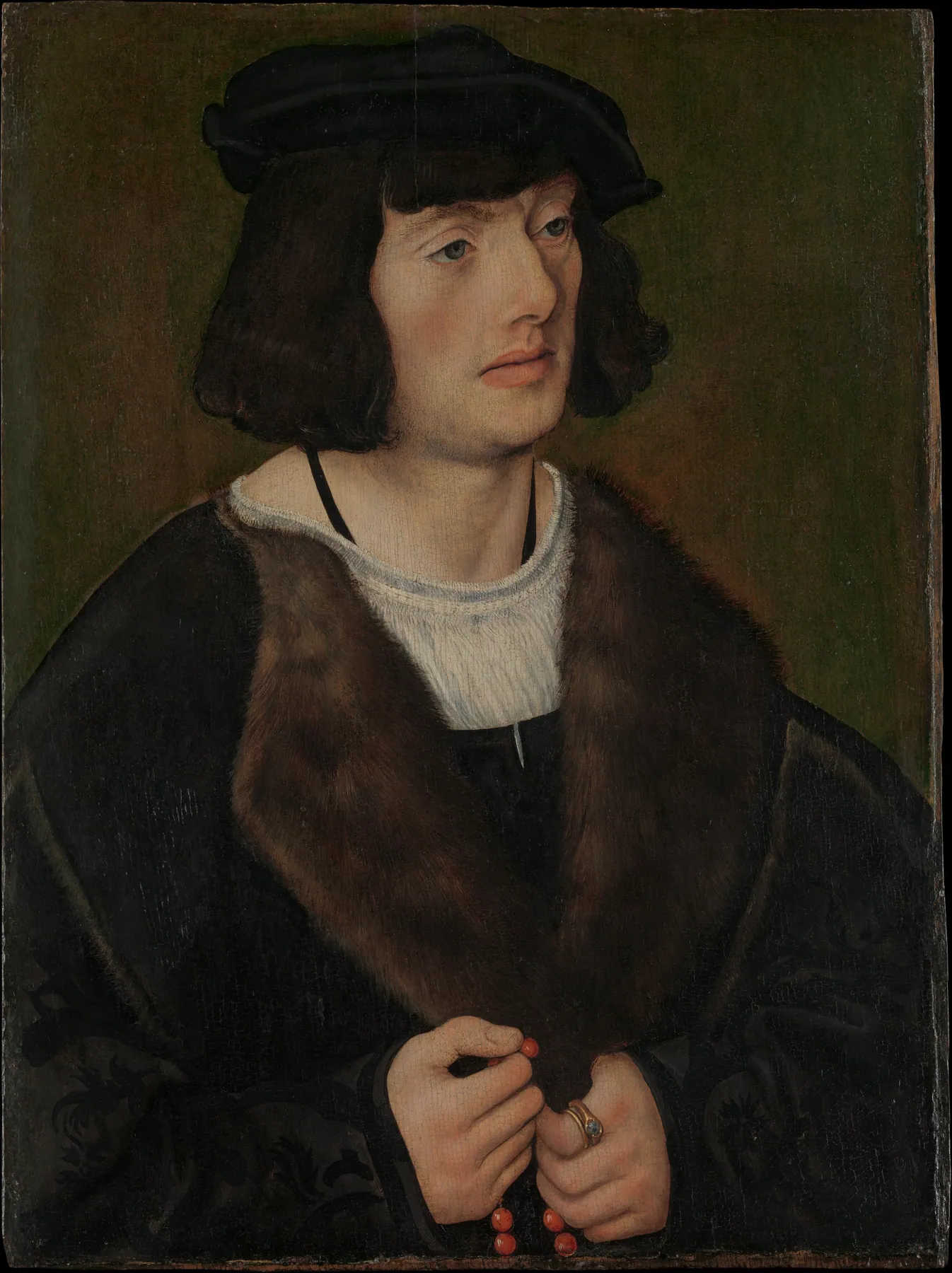 Retrato de un hombre con rosario, de Lucas Cranach el Viejo