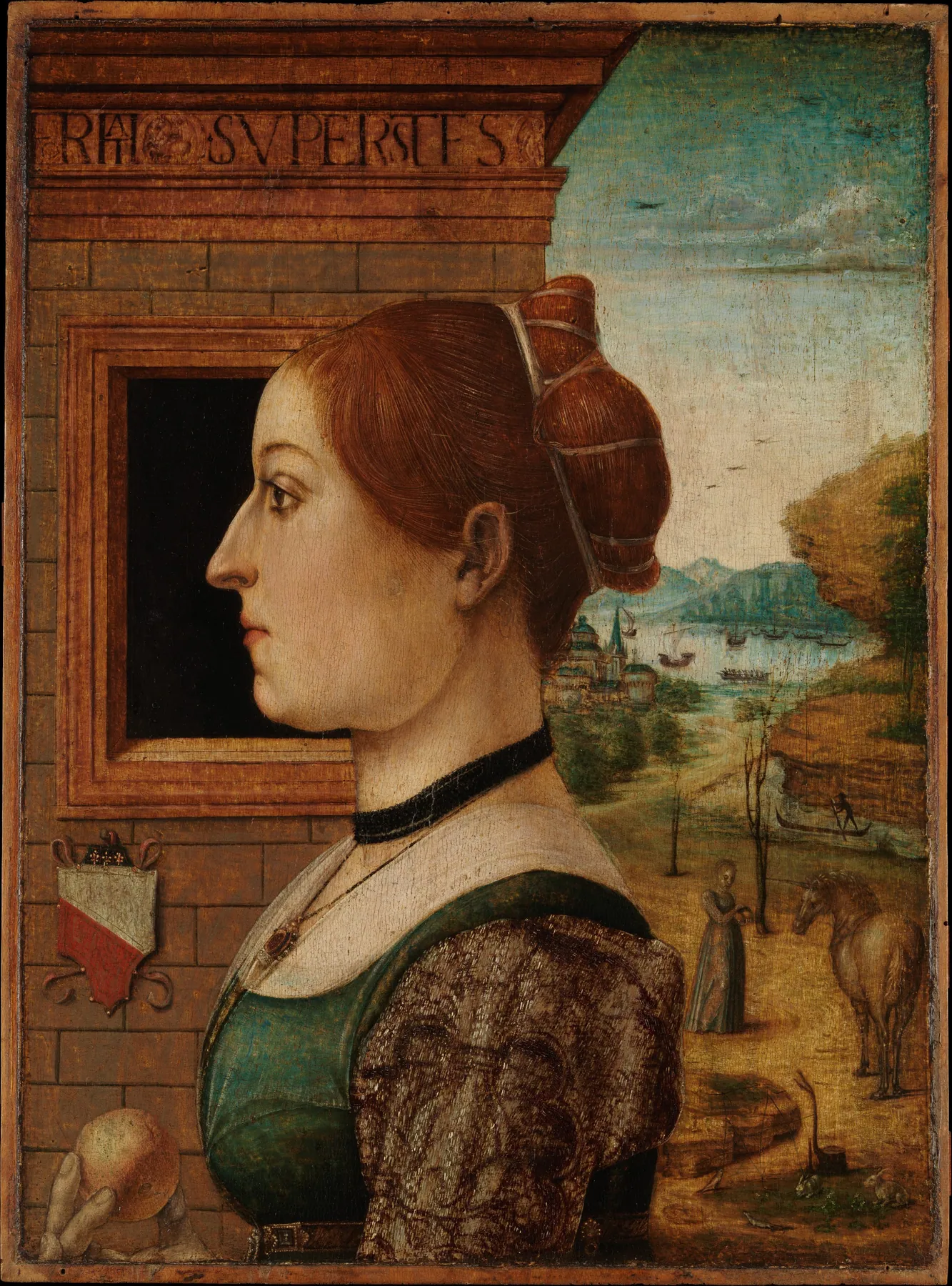 Retrato de una mujer, posiblemente Ginevra d'Antonio Lupari Gozzadini, de Maestro delle Storie del Pane