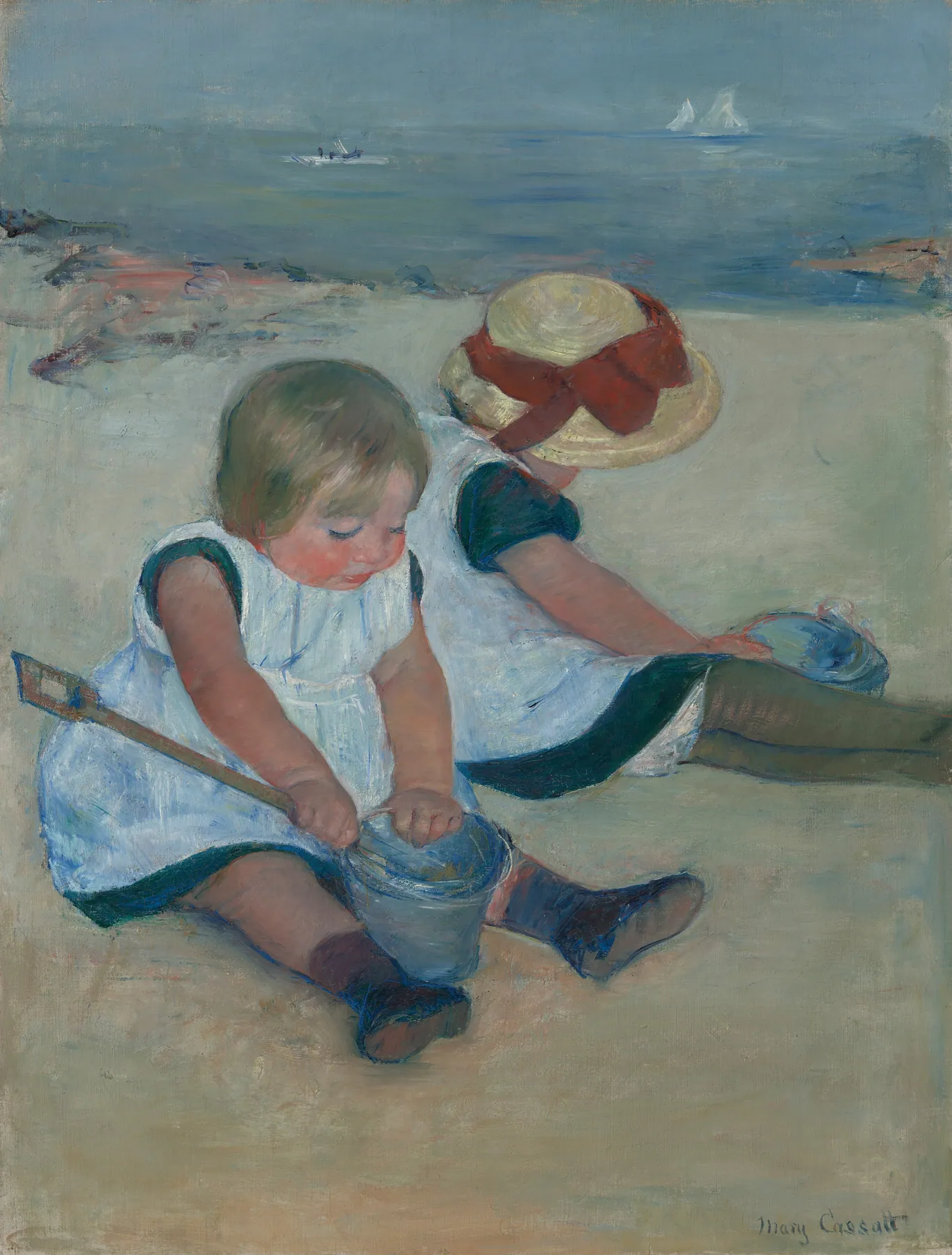 Niños jugando en la playa, de Mary Cassatt