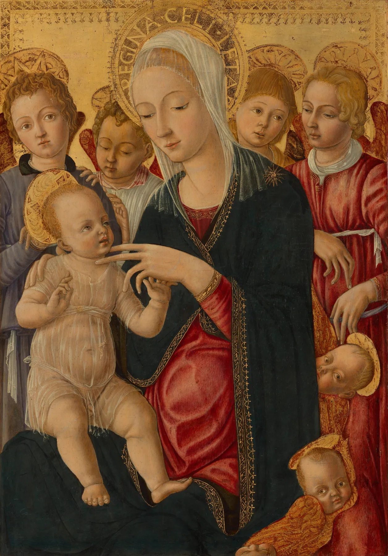 Virgen con el Niño, ángeles y querubines, de Matteo di Giovanni