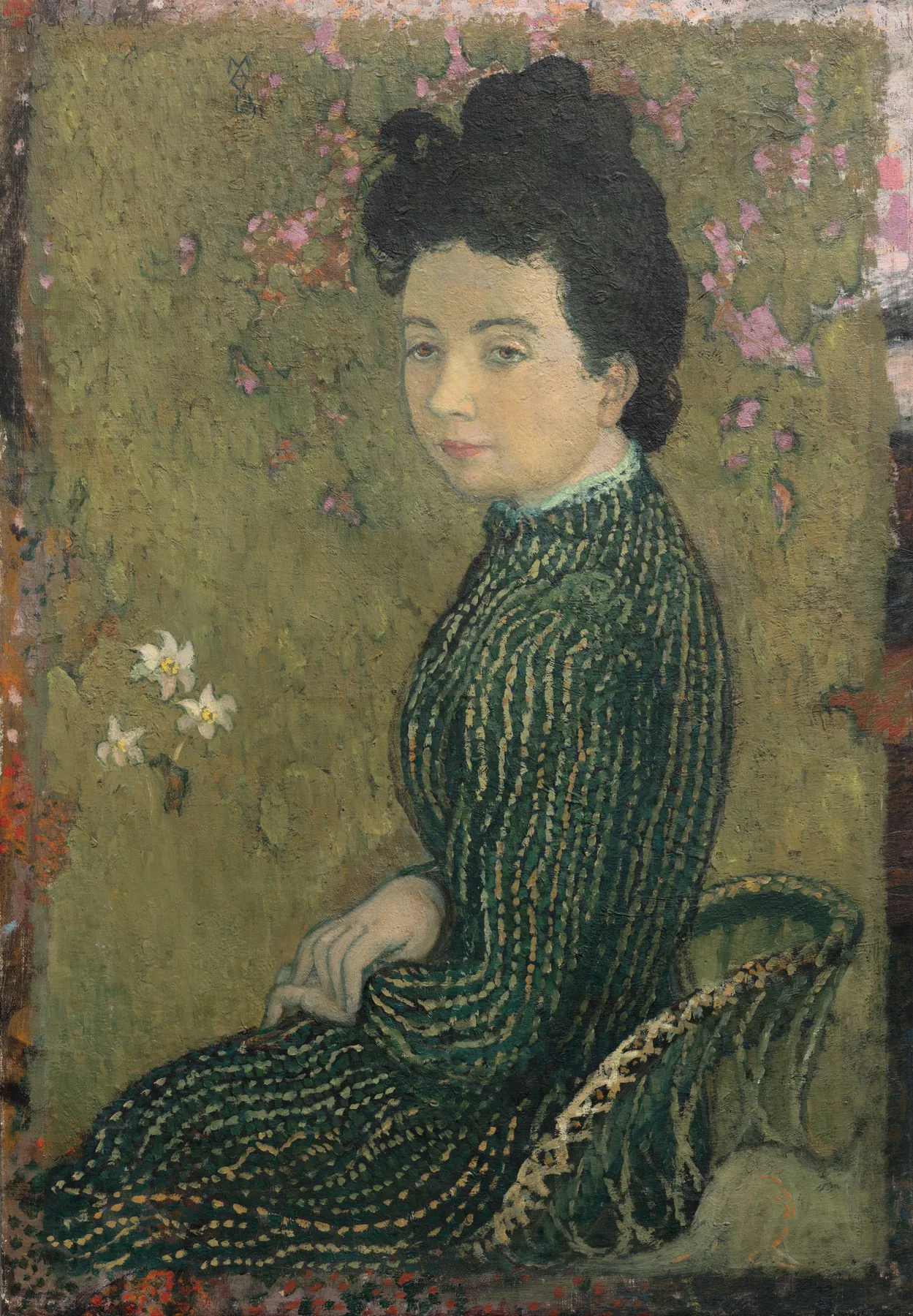 Eva Meurier con vestido verde, de Maurice Denis