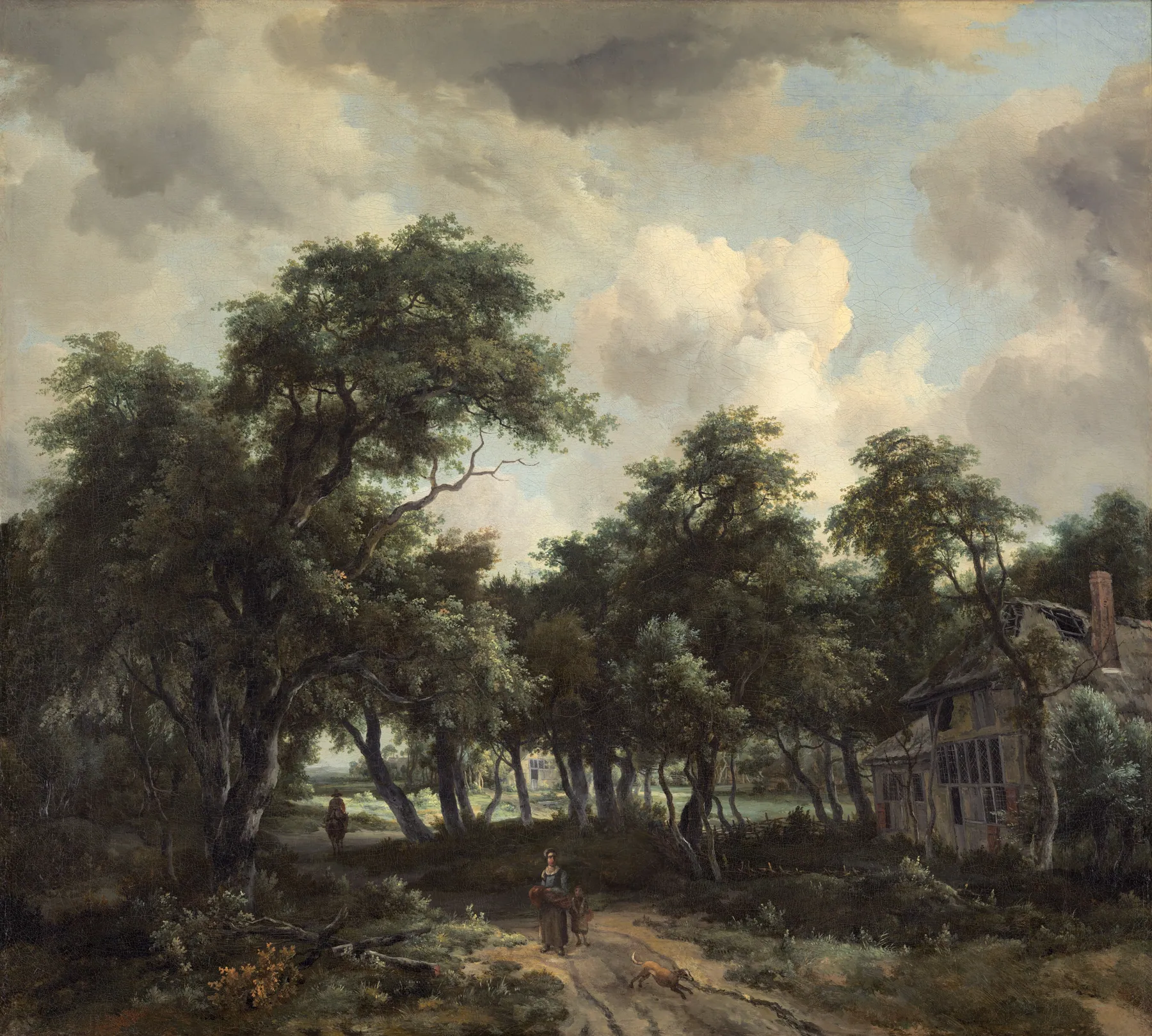 Cabaña entre árboles, de Meindert Hobbema