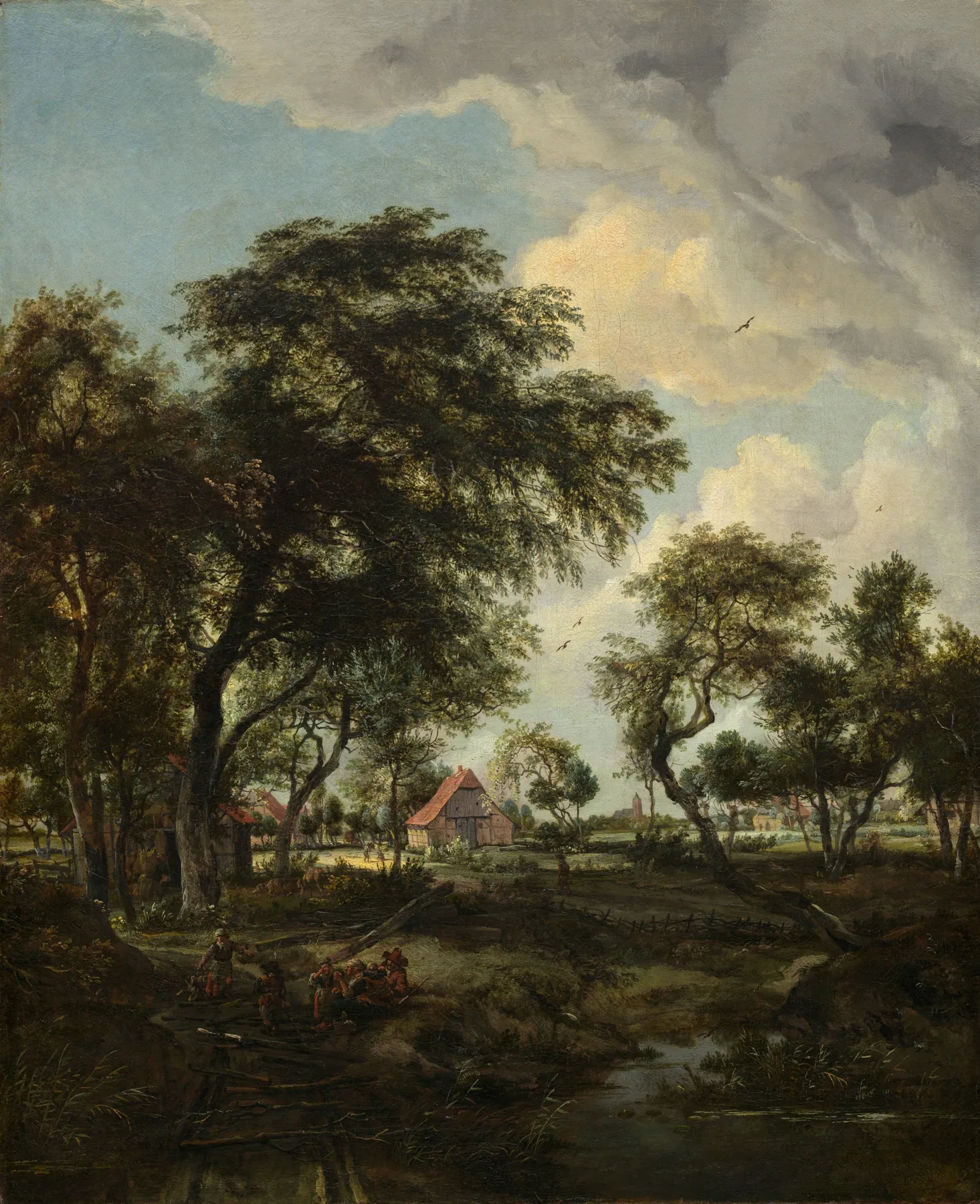 Granja bajo el sol, de Meindert Hobbema