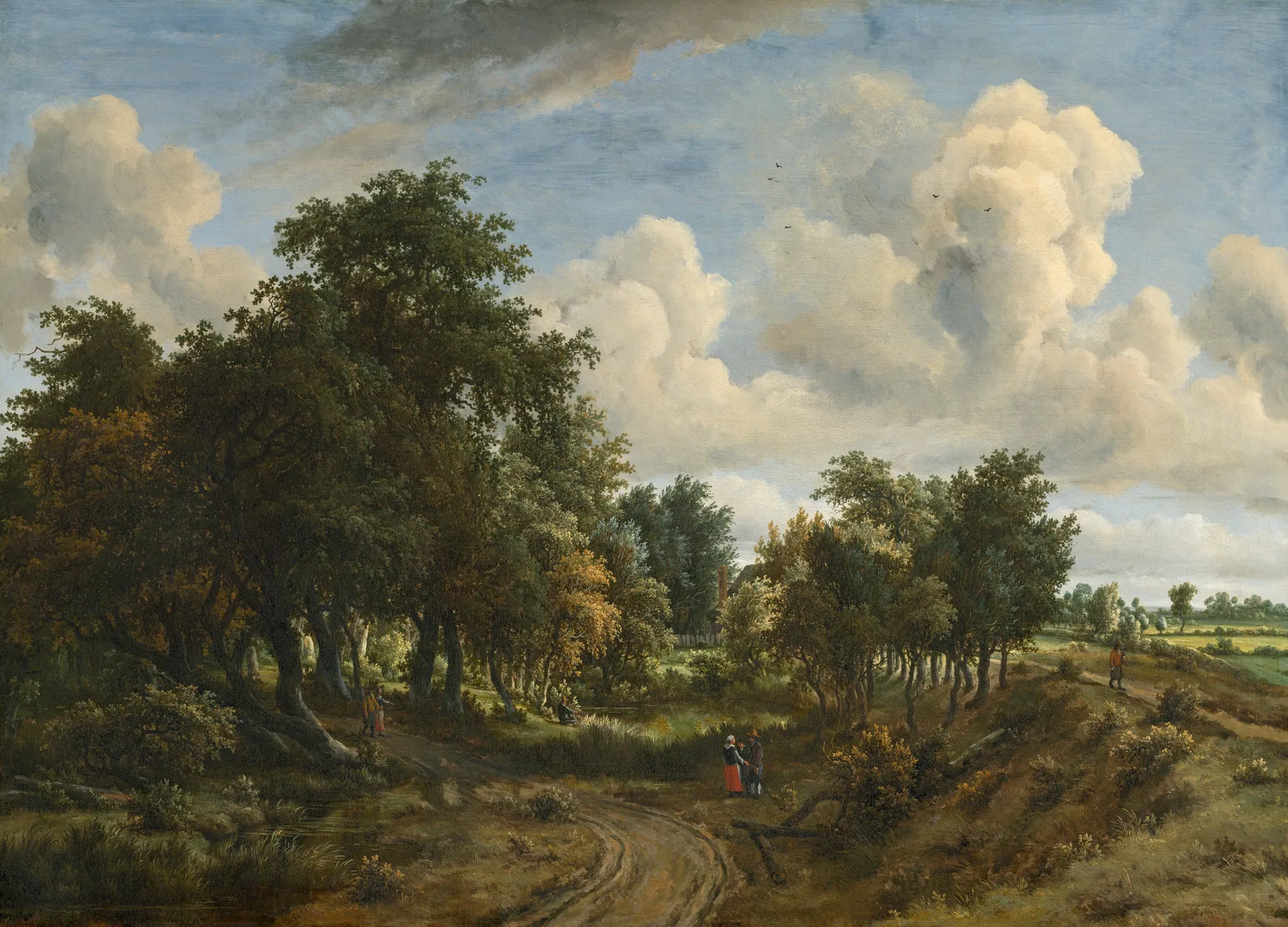 Paisaje boscoso, de Meindert Hobbema