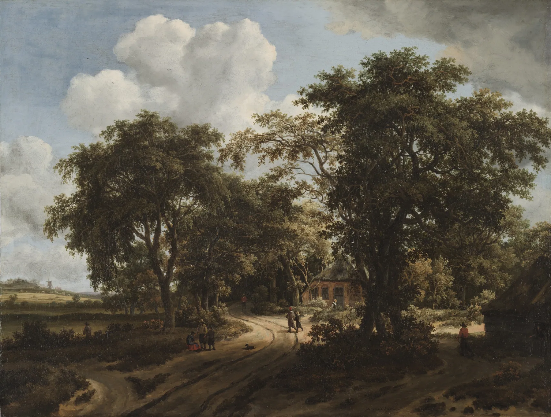 Una cabaña en el bosque, de Meindert Hobbema