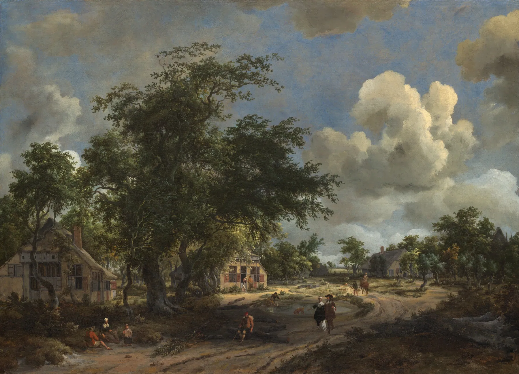 Vista de un camino principal, de Meindert Hobbema
