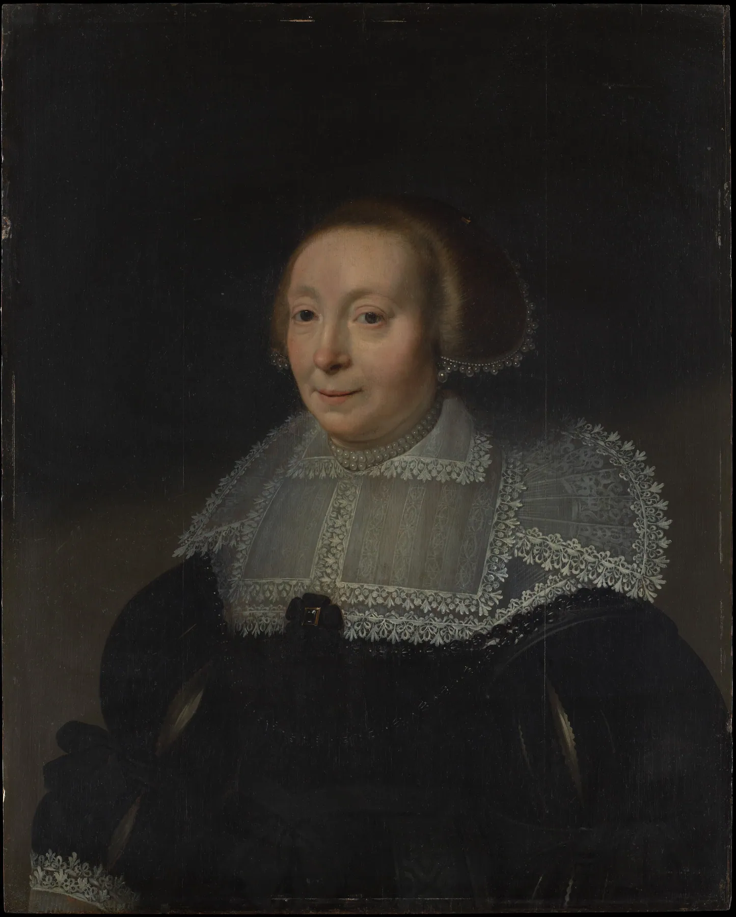 Retrato de una mujer con cuello de encaje, de Michiel Jansz. van Mierevelt