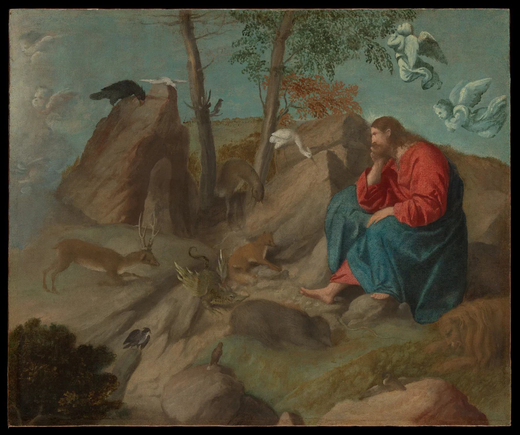 Cristo en el desierto, de Moretto da Brescia