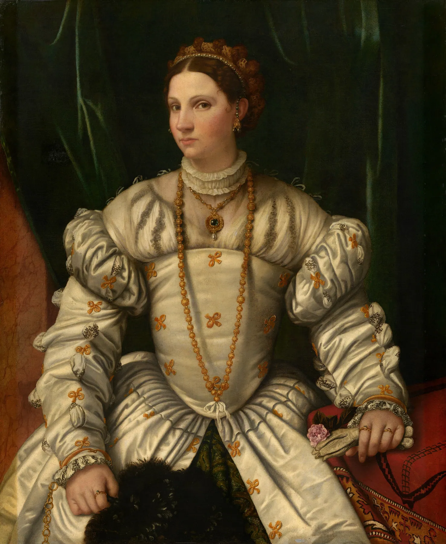 Retrato de una dama vestida de blanco, de Moretto da Brescia