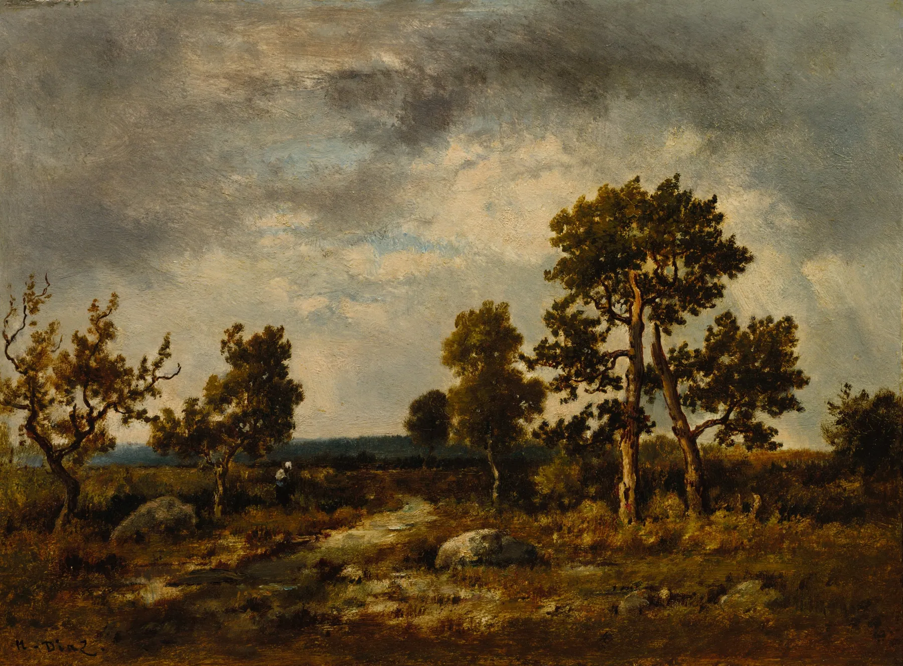 Sendero cerca del estanque de las víboras, bosque de Fontainebleau, de Narcisse Diaz de la Peña