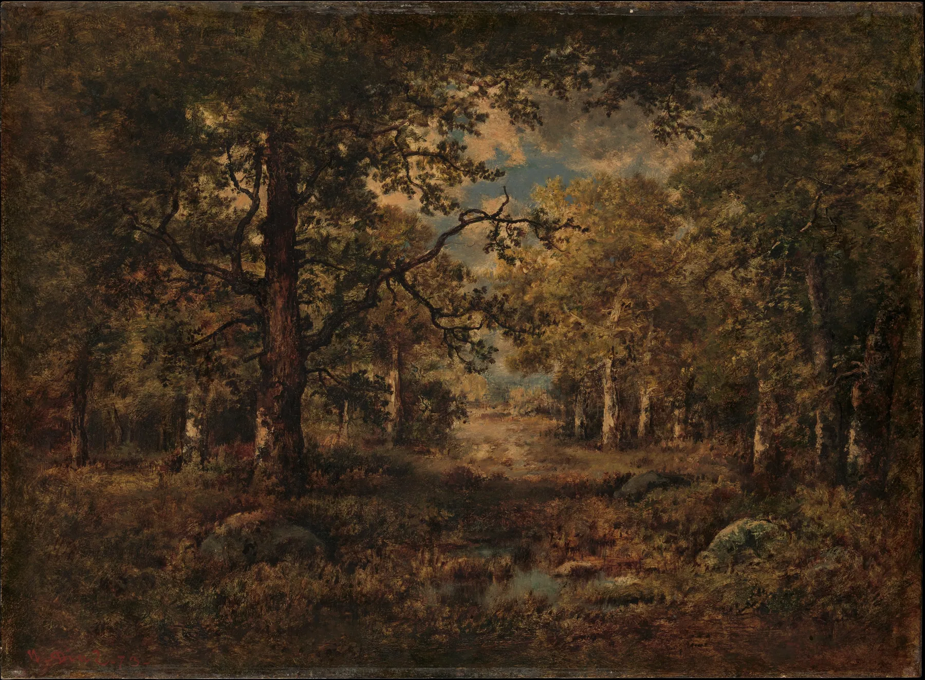 Vista entre árboles, Fontainebleau, de Narcisse-Virgile Diaz de la Peña
