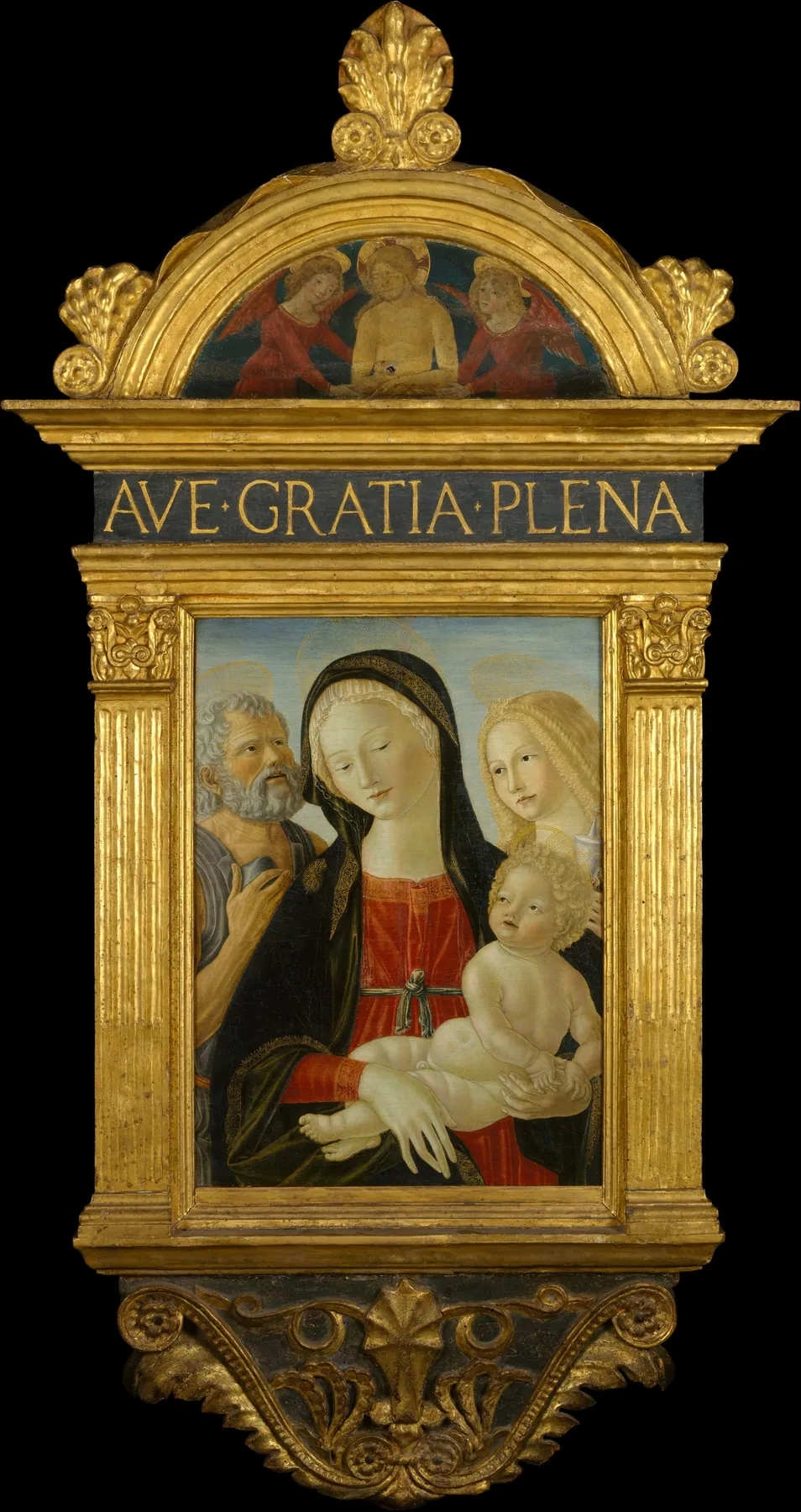 Virgen con el Niño y los santos Jerónimo y María Magdalena, de Neroccio de' Landi