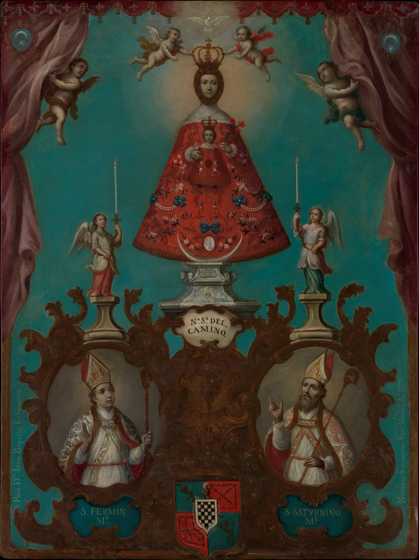 La Virgen de El Camino con San Fermín y San Saturnino, de Nicolás Enríquez