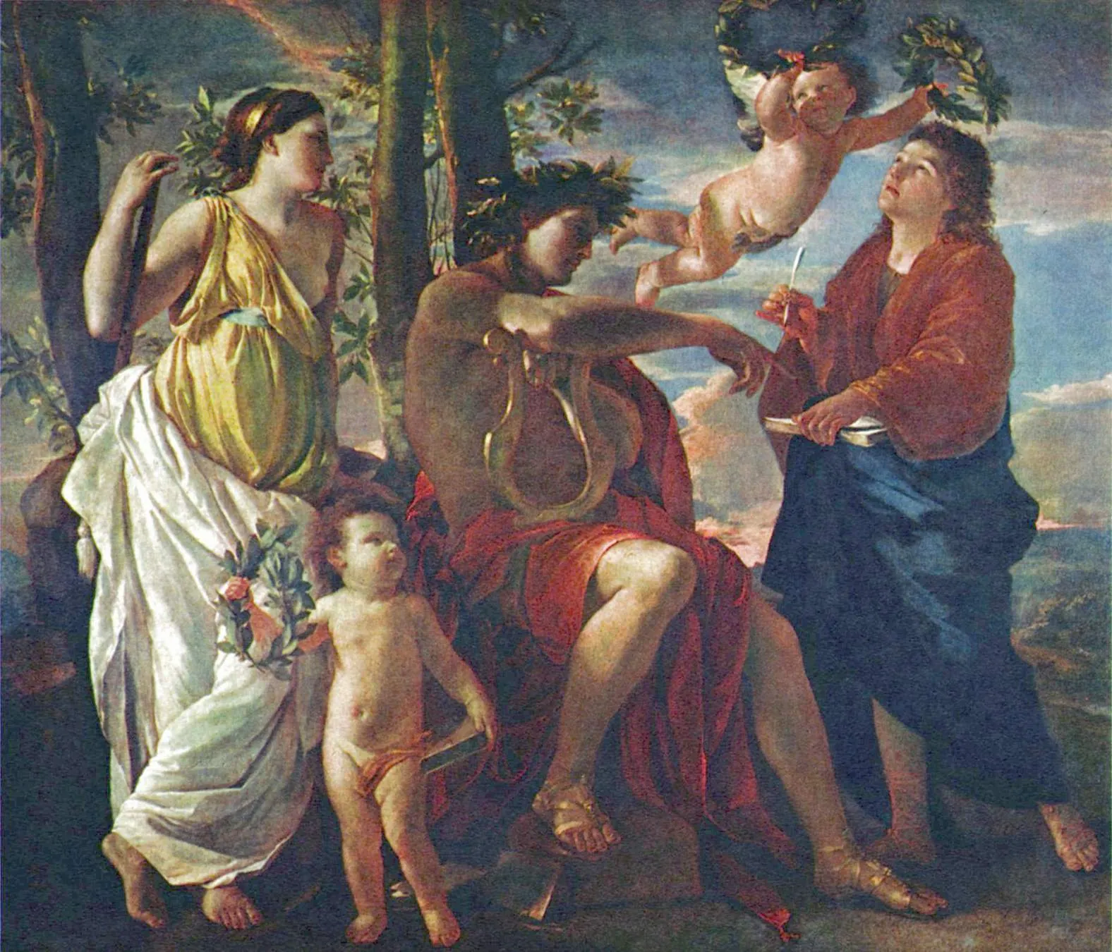 La inspiración del poeta, de Nicolas Poussin