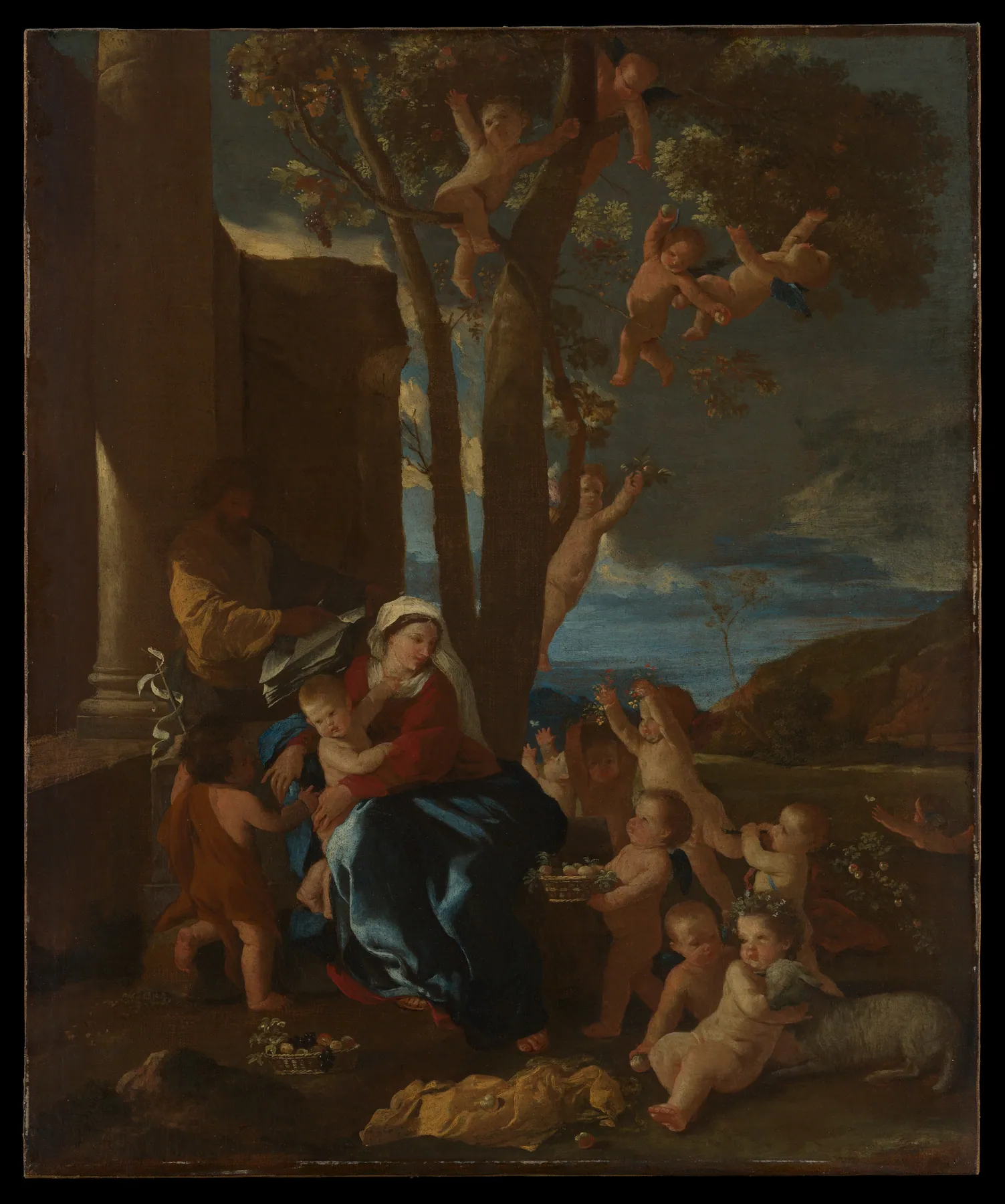 La Sagrada Familia con San Juan Bautista, de Nicolas Poussin