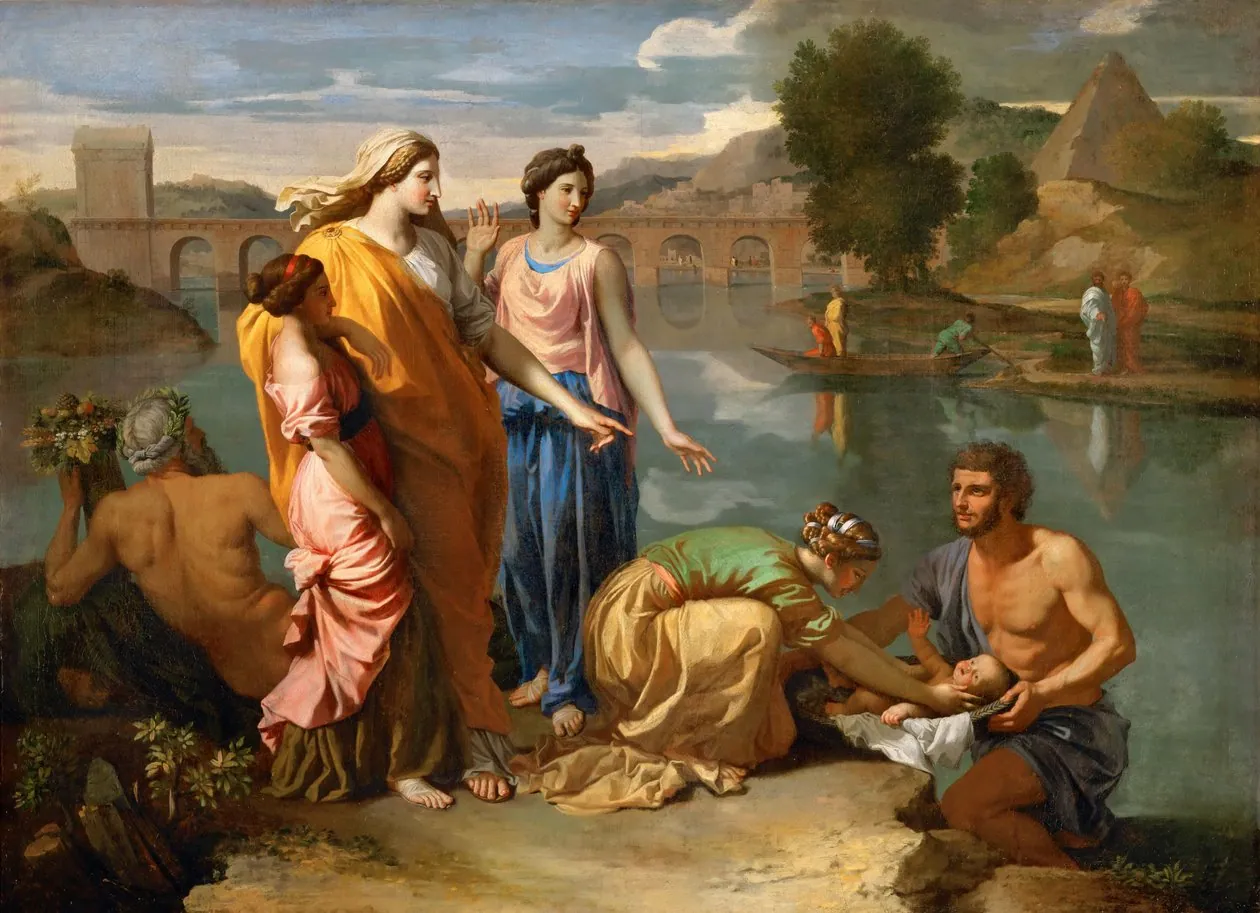 Moisés salvado de las aguas, de Nicolas Poussin