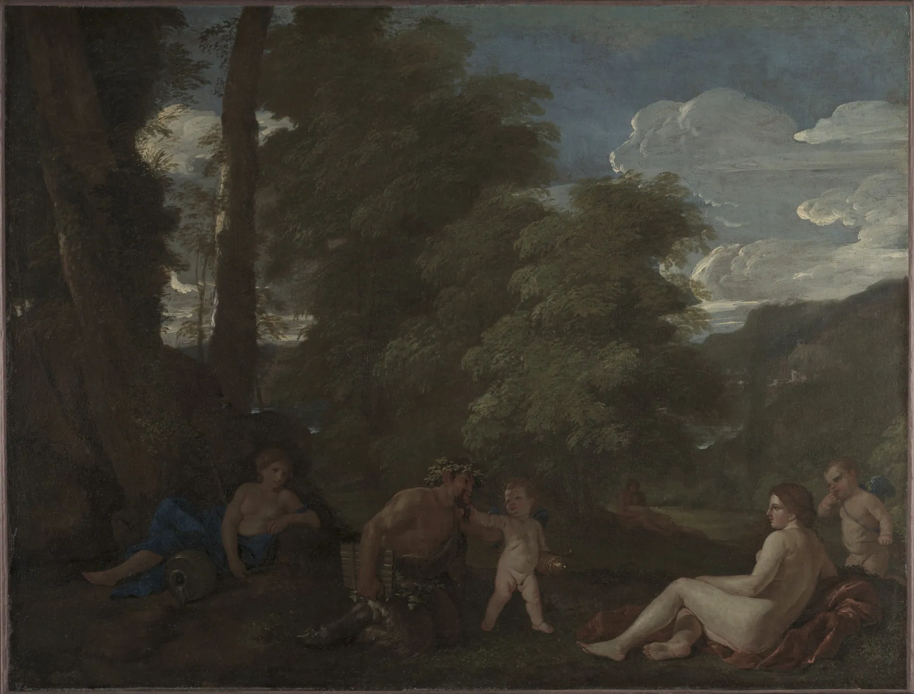 Ninfas y un sátiro (El amor todo lo vence), de Nicolas Poussin