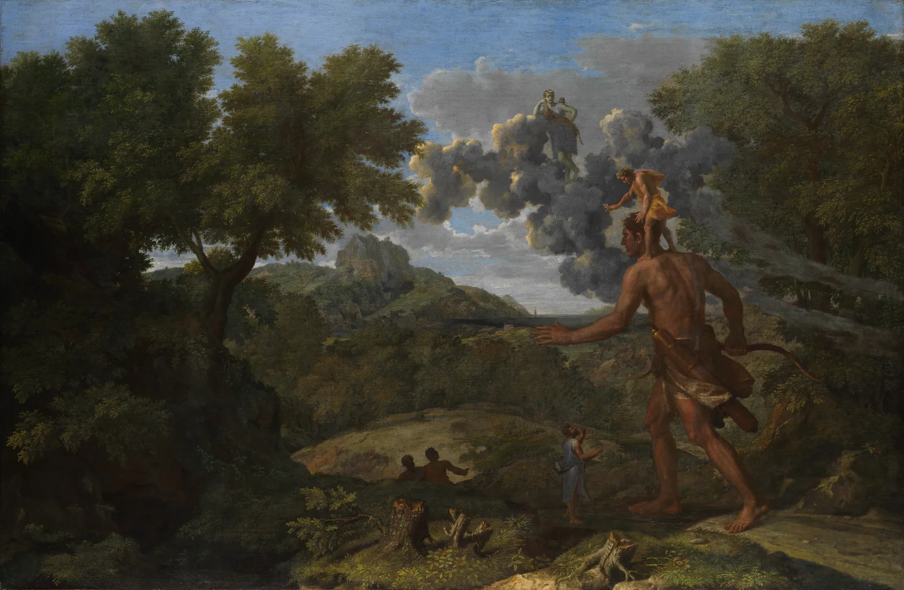 Orión ciego buscando el sol naciente, de Nicolas Poussin