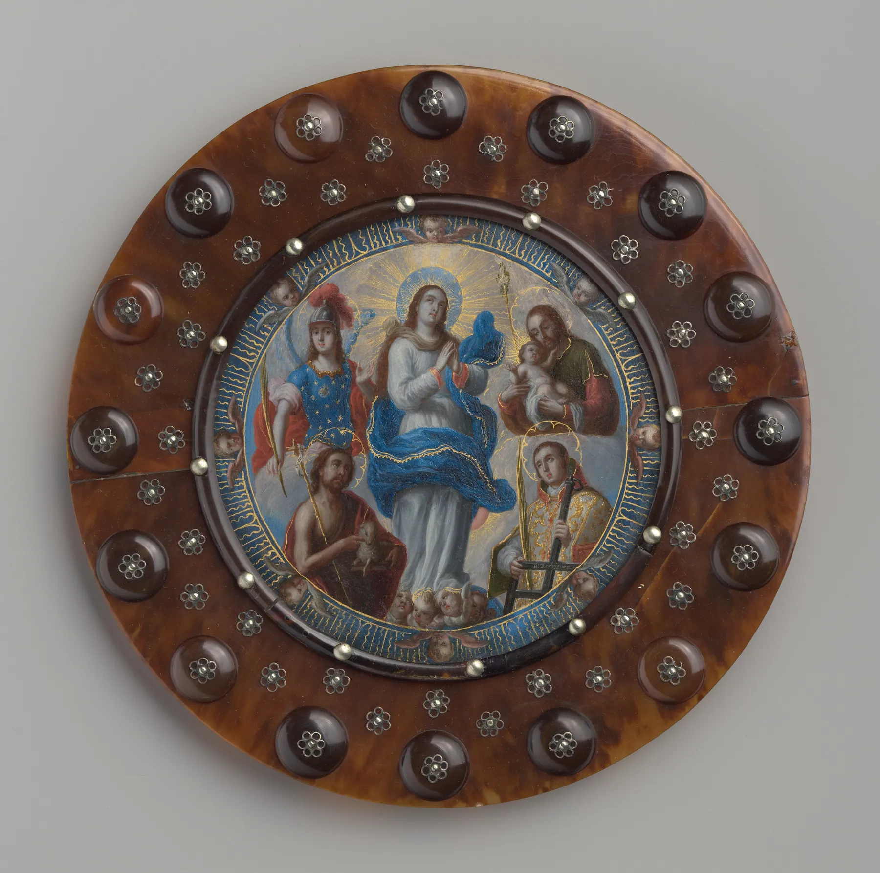 Escudo de monja con la Virgen de la Inmaculada Concepción, de Nicolás Rodríguez Juárez
