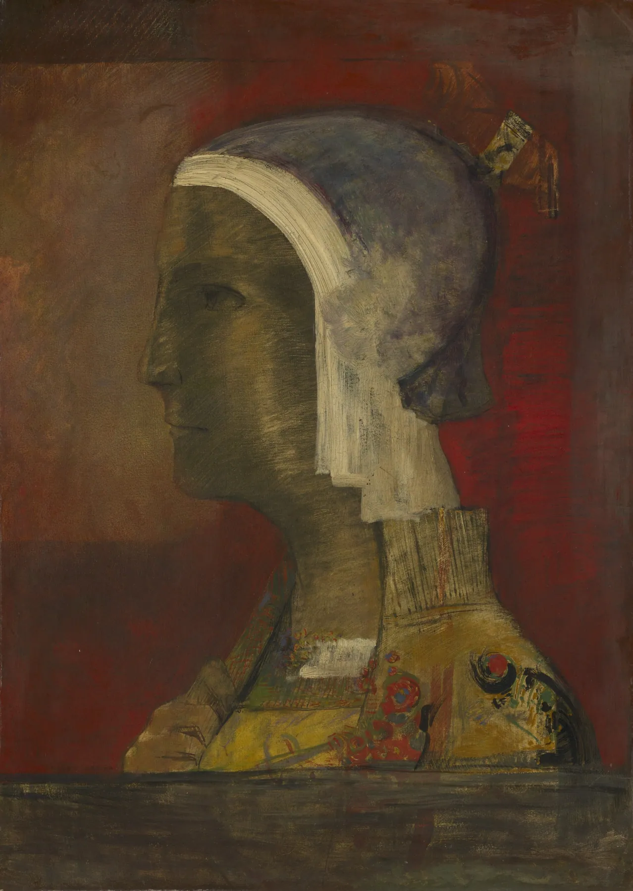Cabeza simbólica, de Odilon Redon