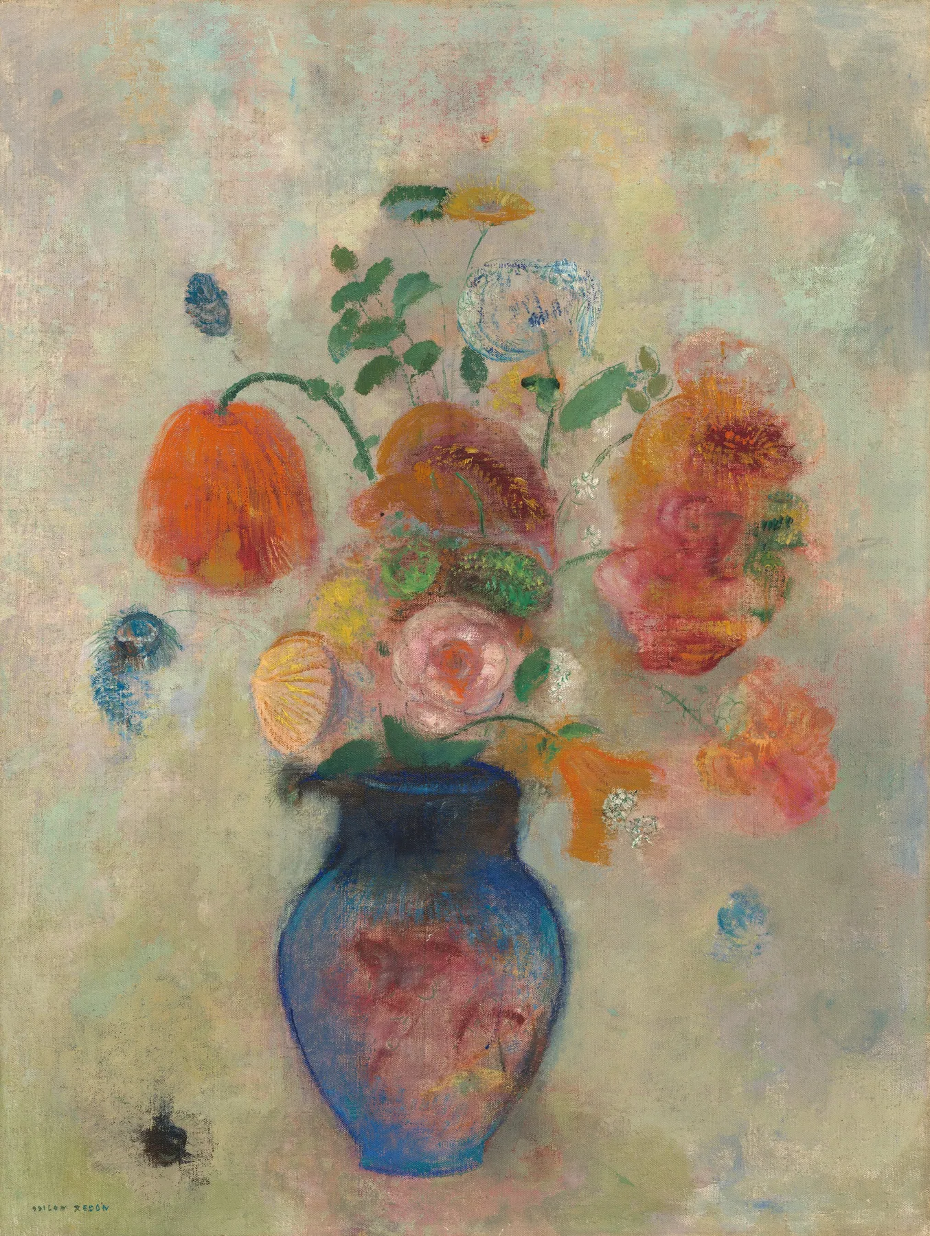 Gran jarrón con flores, de Odilon Redon