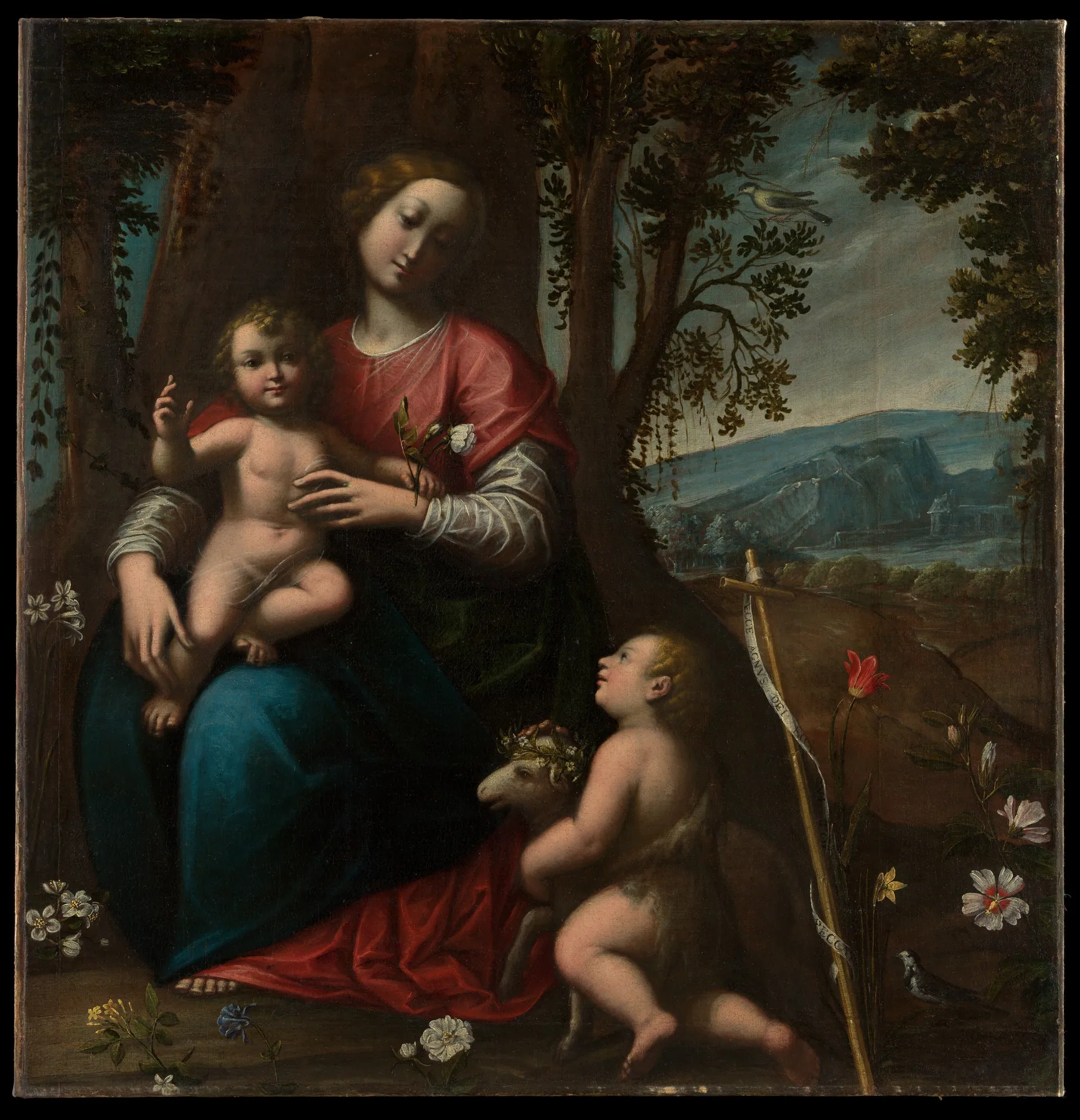 Virgen con el Niño y el infante San Juan Bautista, de Orsola Maddalena Caccia