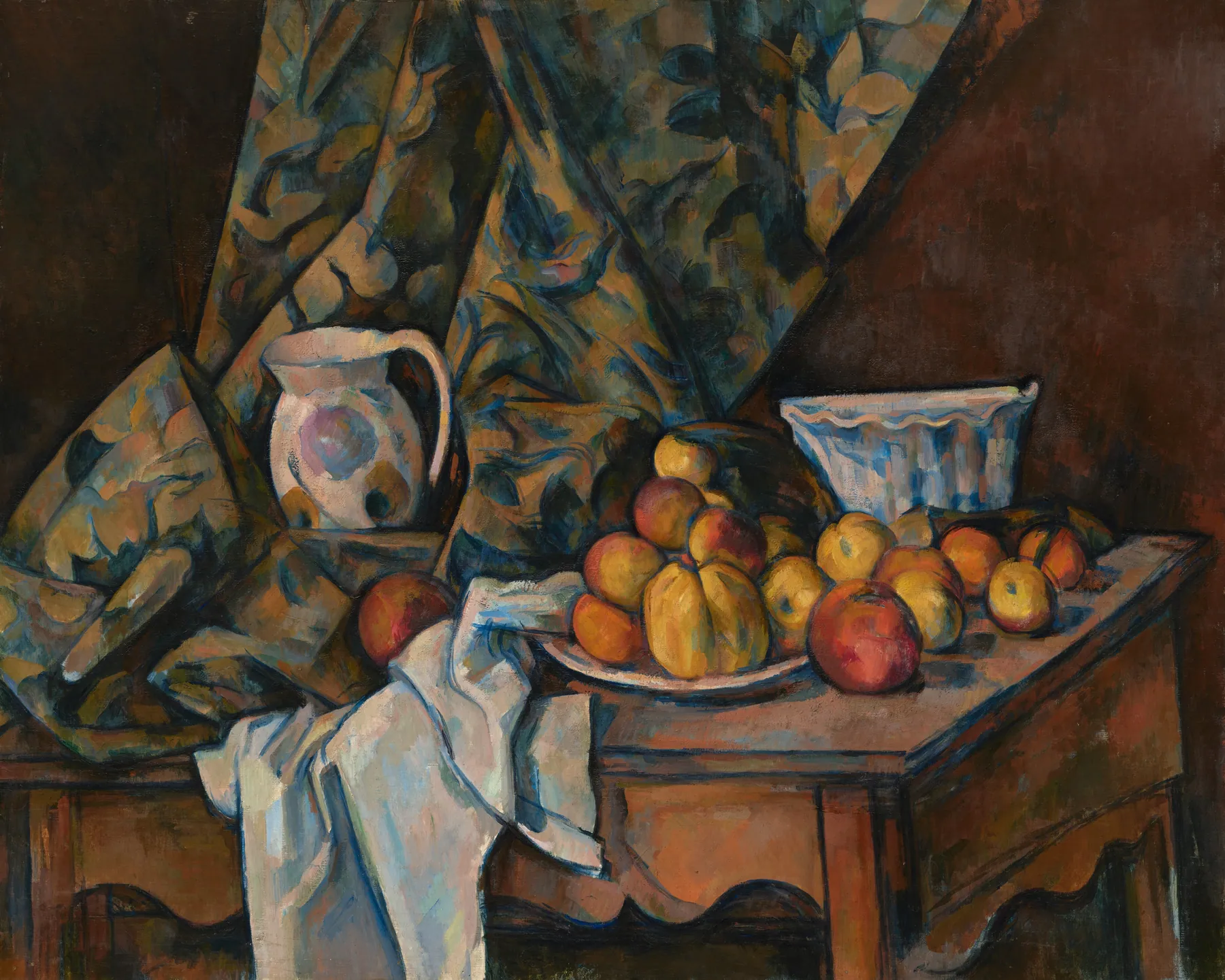 Bodegón con manzanas y melocotones, de Paul Cézanne