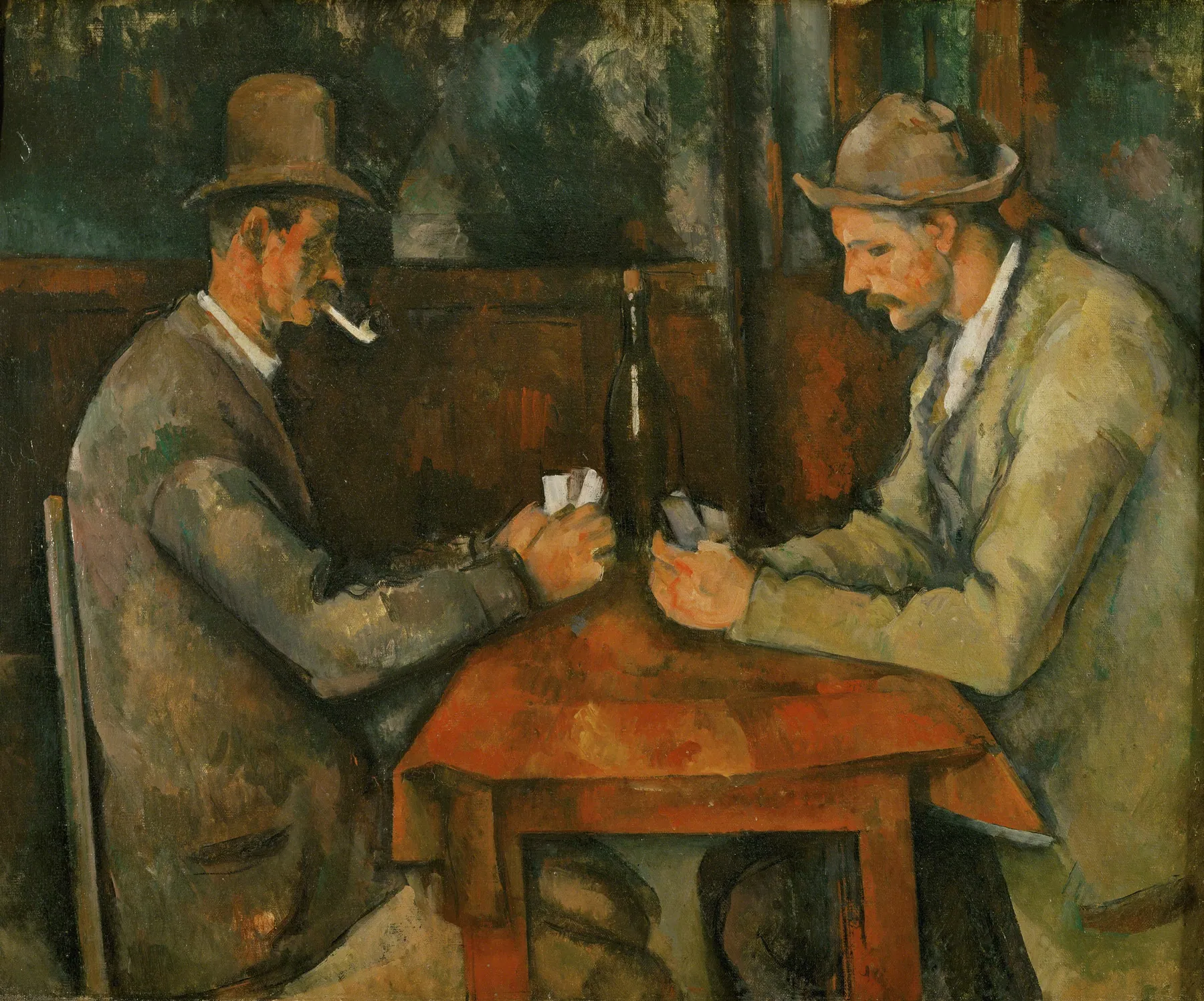 Los jugadores de cartas, de Paul Cézanne
