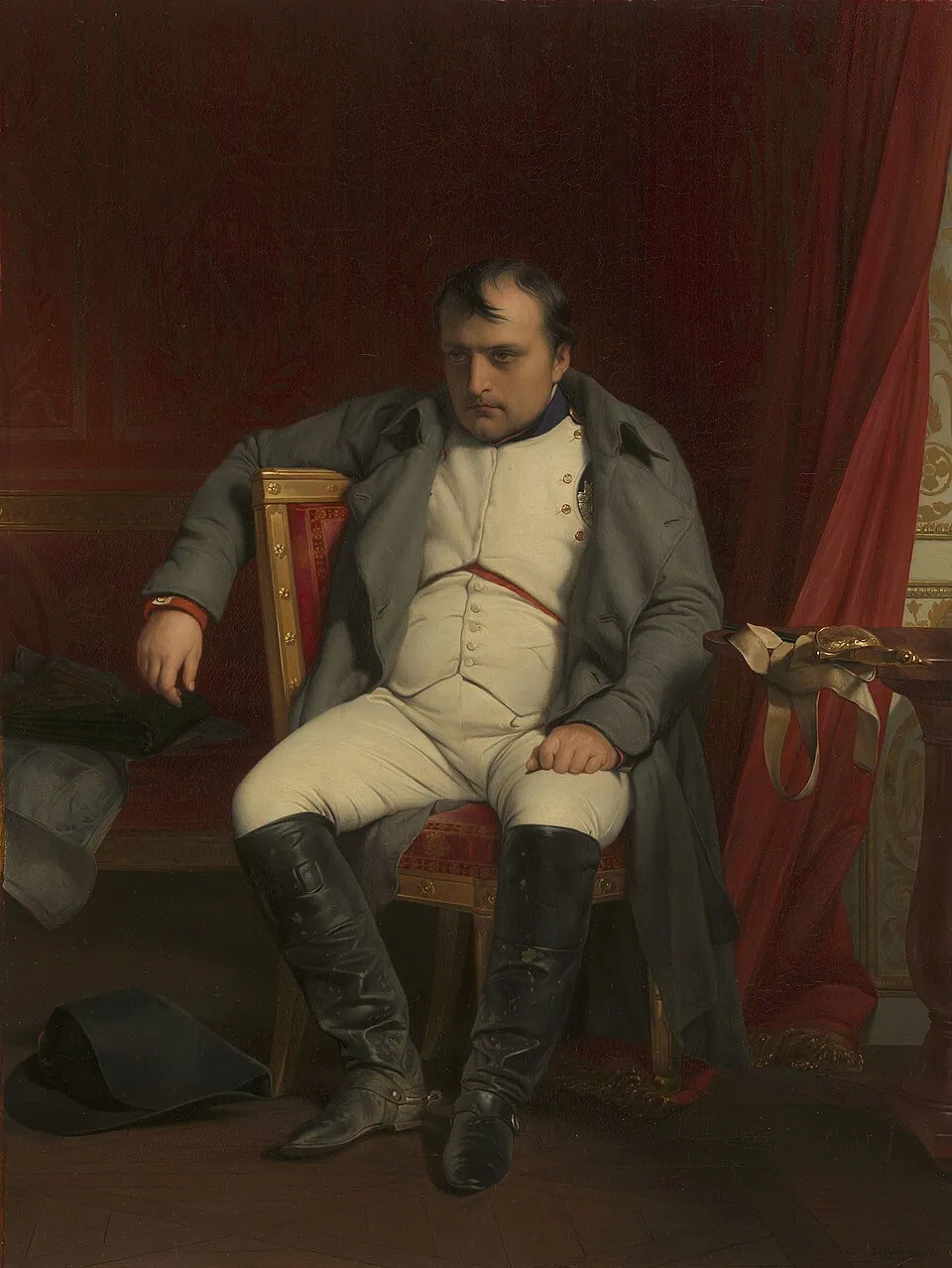 Napoleón abdicando en Fontainebleau, de Paul Delaroche