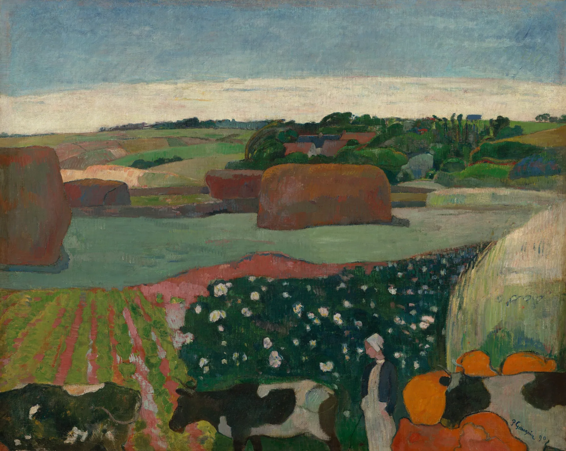 Almiares en Bretaña, de Paul Gauguin